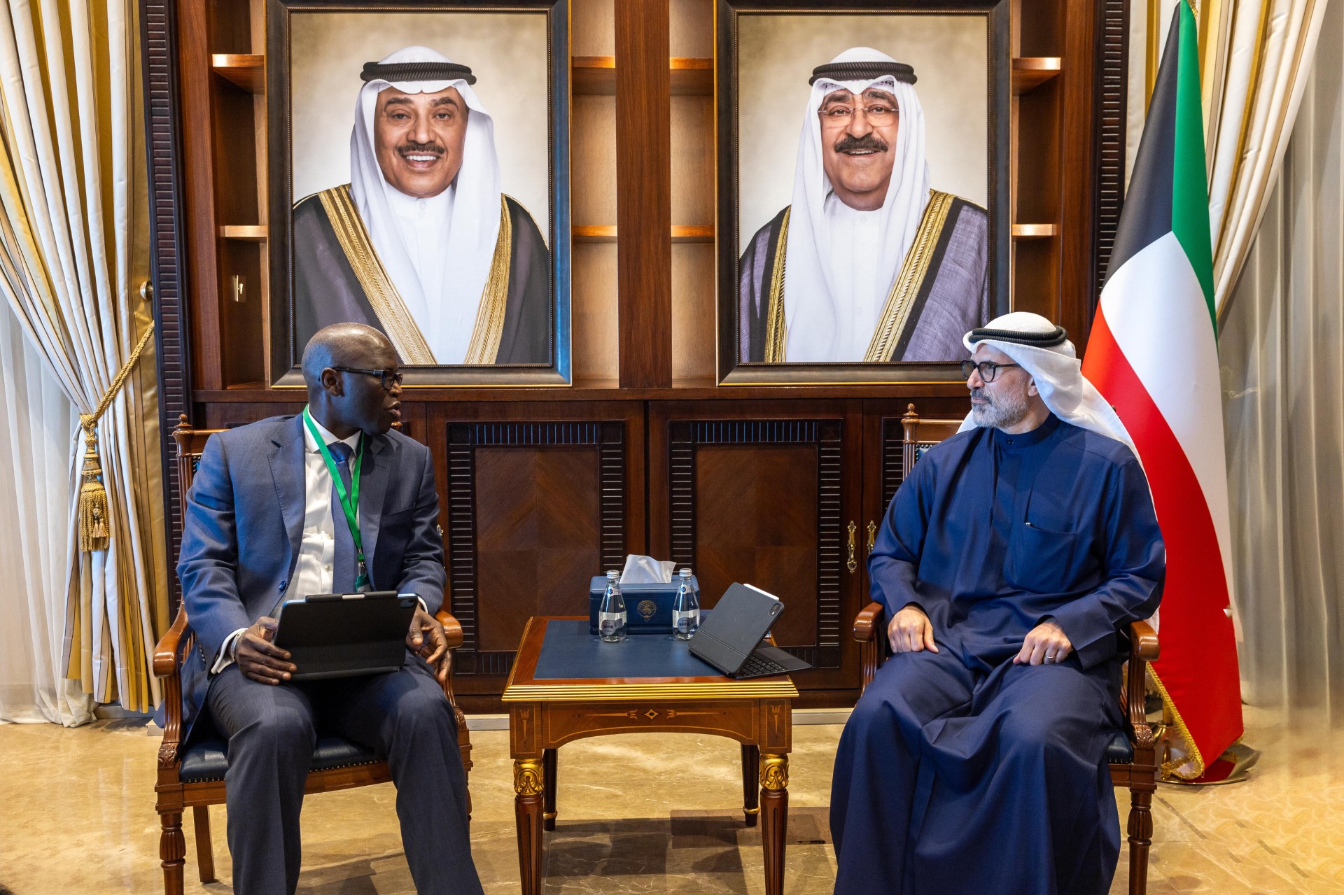Kuwait Deputy FM Ambassador Sheikh Jarrah Jaber Al-Ahmad Al-Sabah received World Bank Vice President for Middle East and North Africa Ousmane Dione