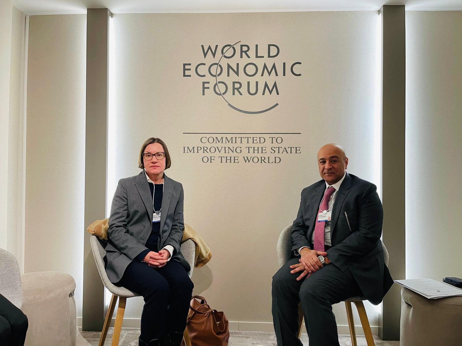 Secretary General of the Gulf Cooperation Council Jassim Al-Budaiwi at the 55th Annual Meeting of the World Economic Forum 2025