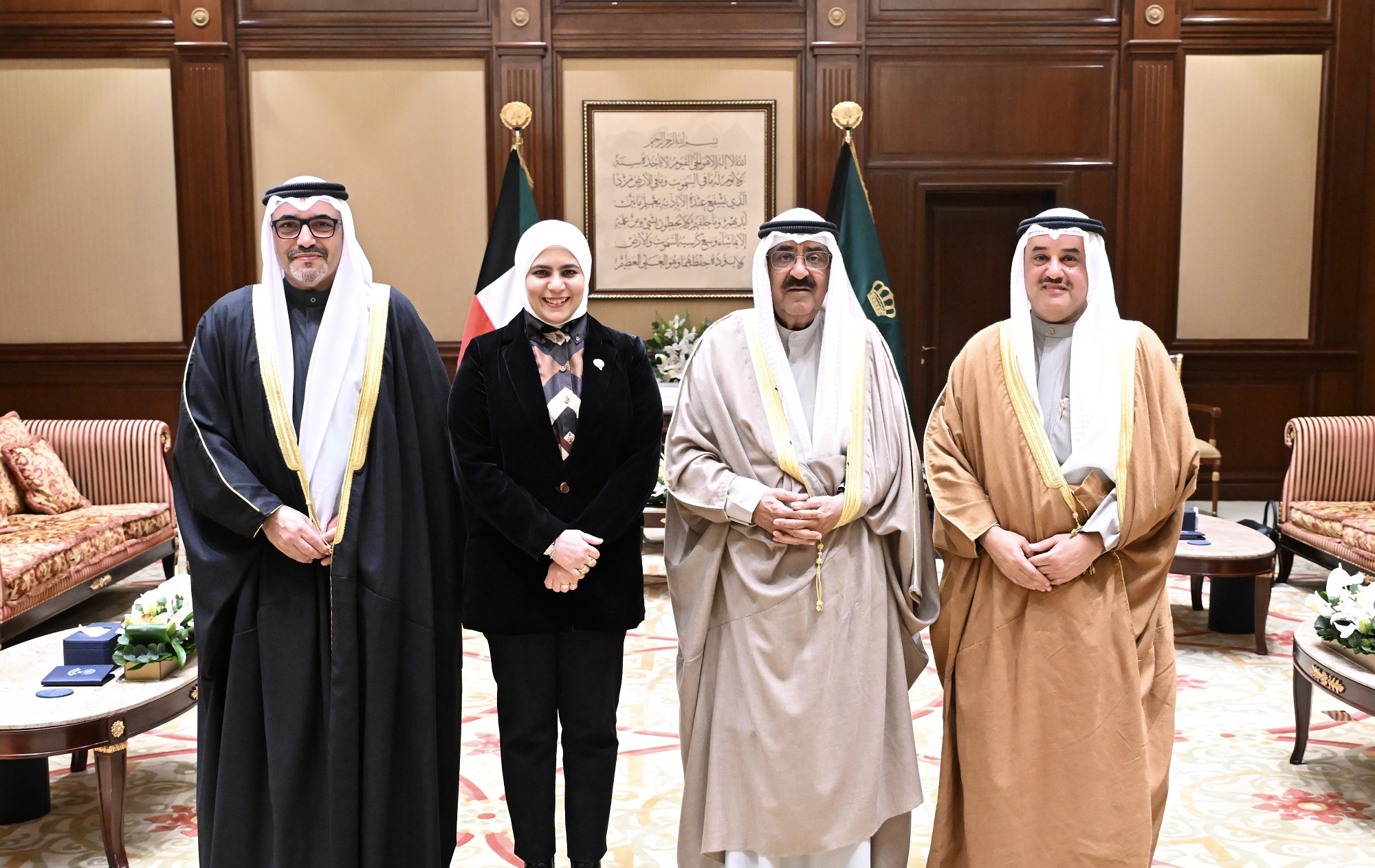 His Highness the Amir Sheikh Meshal Al-Ahmad Al-Jaber Al-Sabah received Minister of Finance and newly appointed Chief of Financial Intelligence Unit