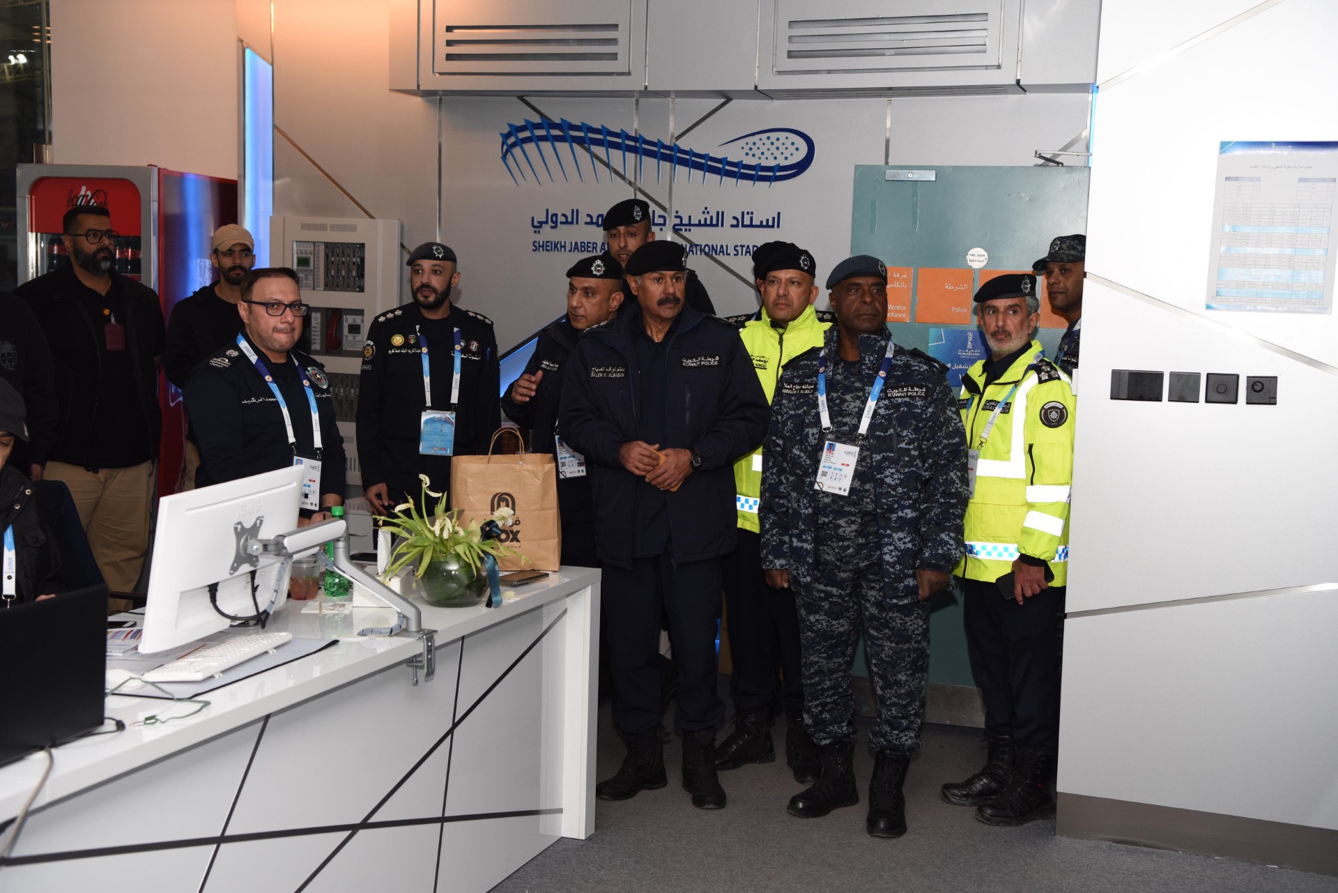 الاطلاع على الاستعدادات الأمنية الخاصة بالمباراة النهائية لبطولة كأس الخليج العربي (خليجي زين 26)