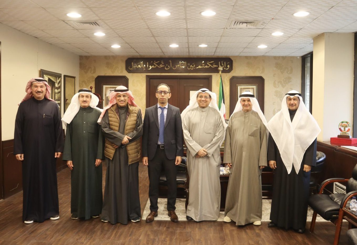 رئيس المجلس الأعلى للقضاء المستشار عادل بورسلي ورئيس قطب القضاء الجنائي بالمجلس الأعلى للسلطة القضائية بالمملكة المغربية حكيم وردى