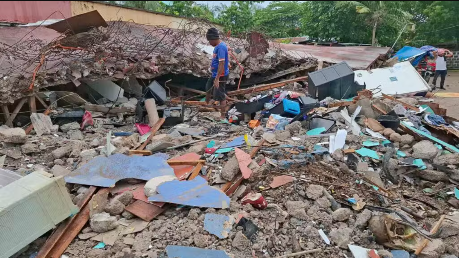 Destruction in Cebu Province due to the earthquake