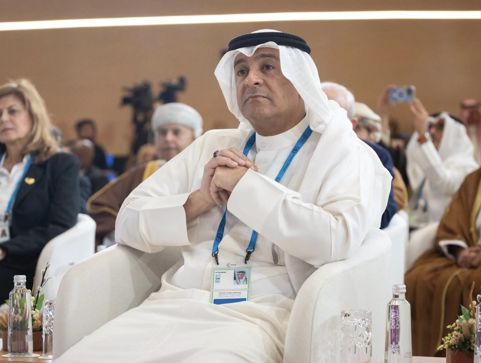 الأمين العام لمجلس التعاون لدول الخليج العربية جاسم البديوي خلال مشاركة في المؤتمر