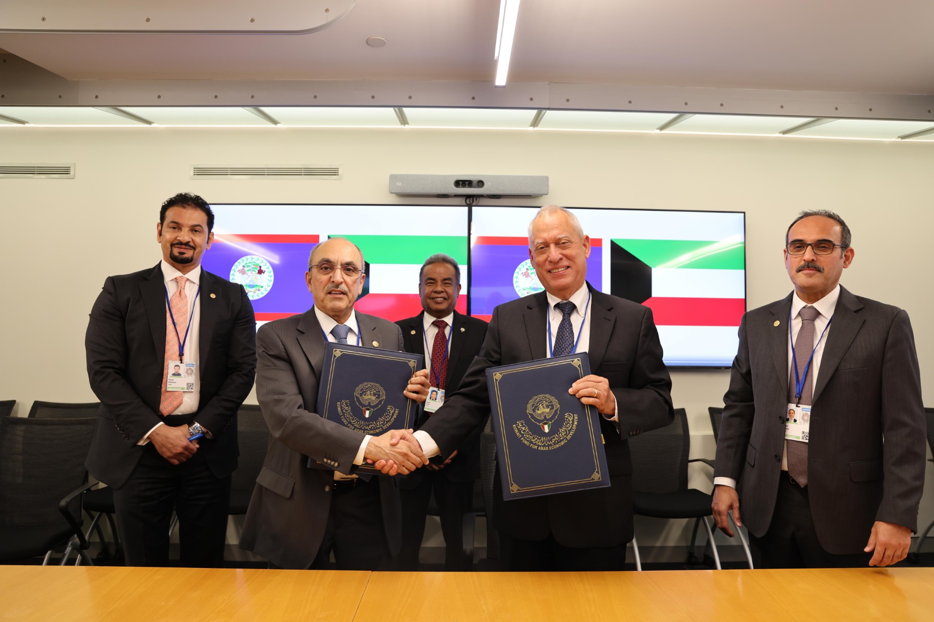 KFAED signs loan agreements with Belize in Washington