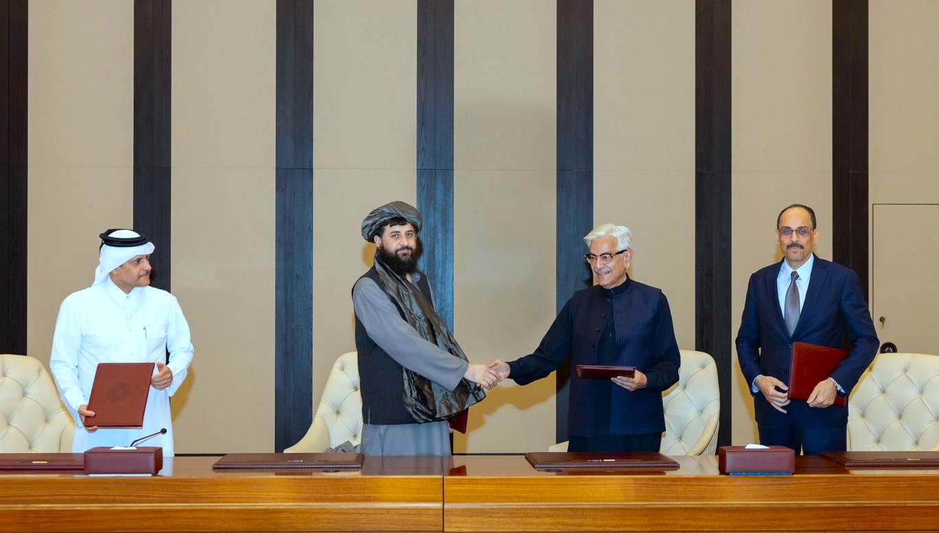Cérémonie de signature de l'accord de cessez-le-feu.