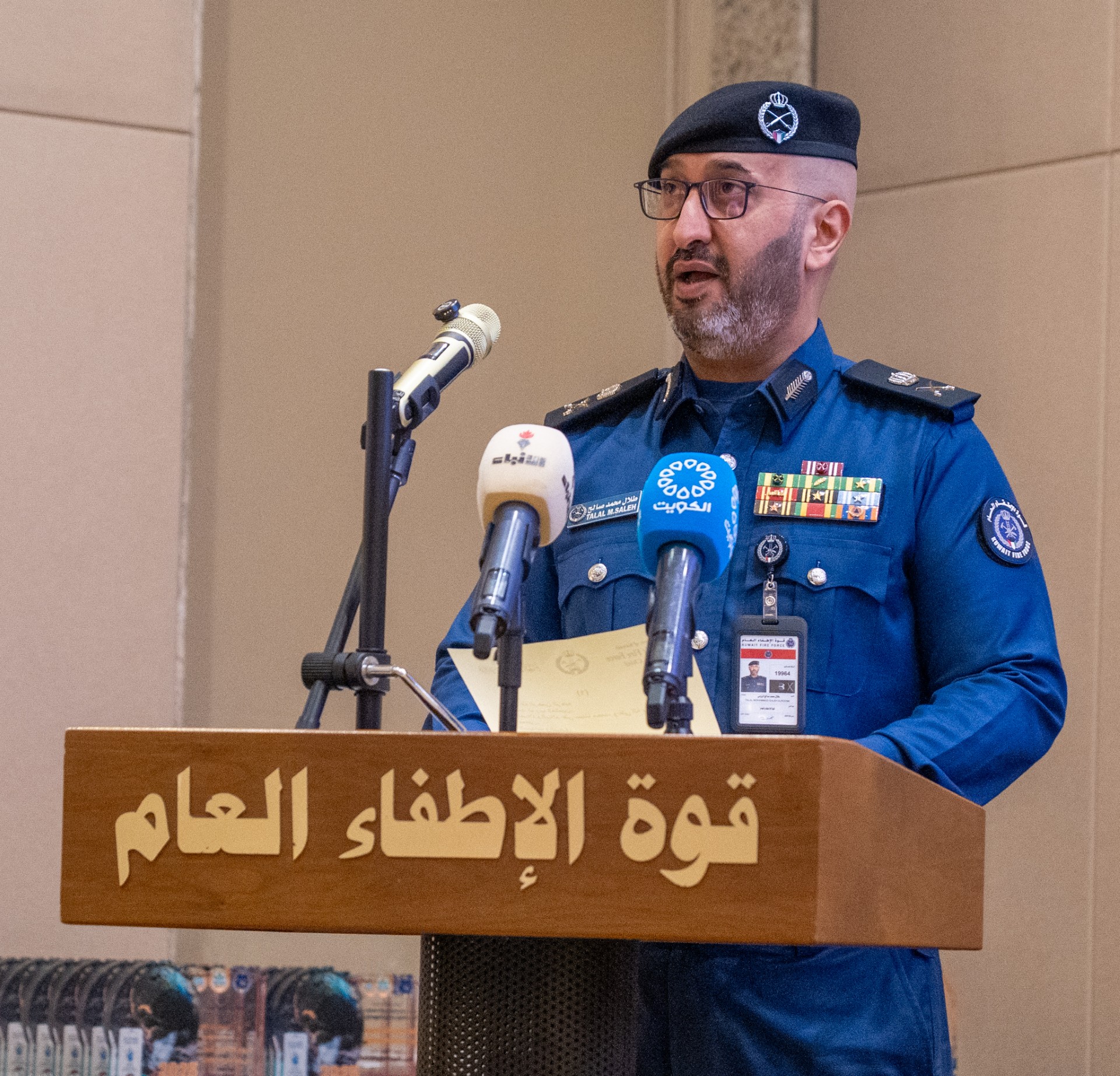 رئيس قوة الإطفاء العام اللواء طلال الرومي