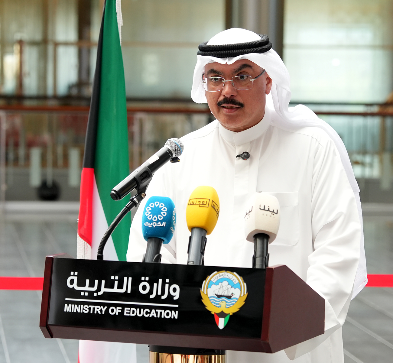 وزير التربية المهندس سيد جلال الطبطبائي يلقي كلمته خلال افتتاح الحفل