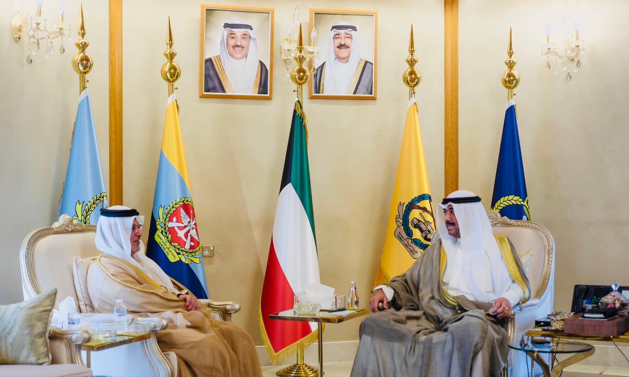 Kuwait Defense Minister discusses military cooperation with Bahraini envoy