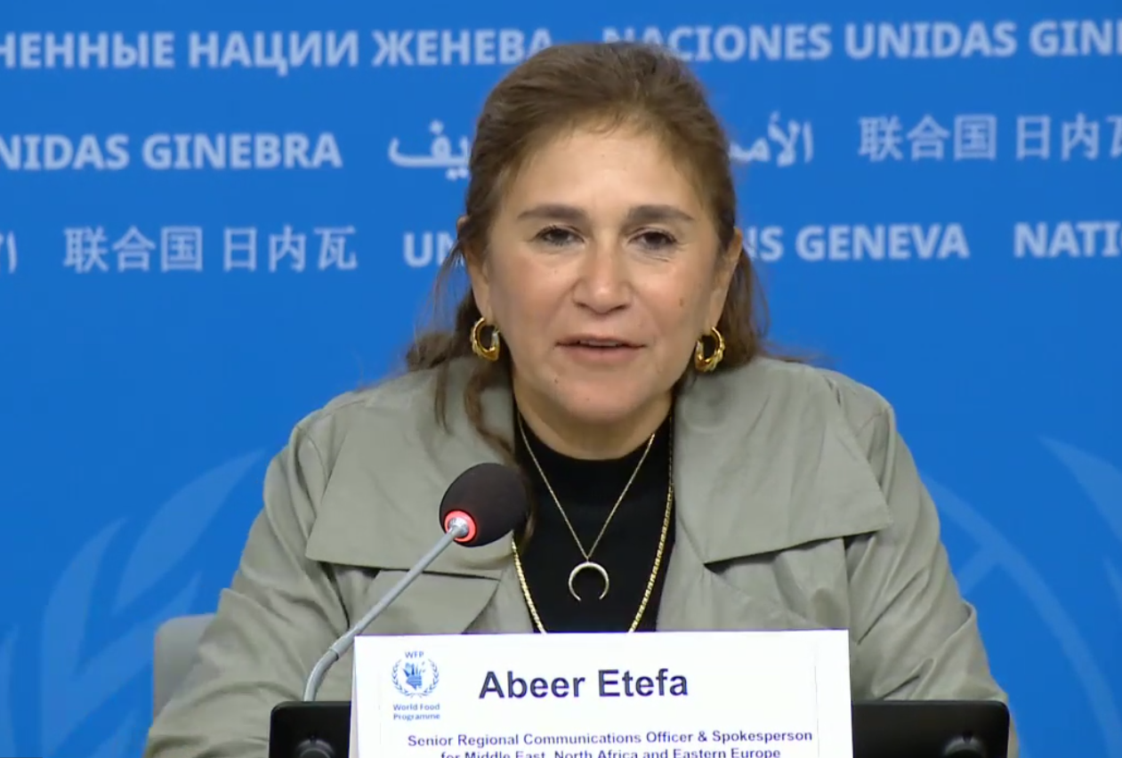 Spokesperson for the Middle East North Africa and Eastern Europe Abeer Etefa