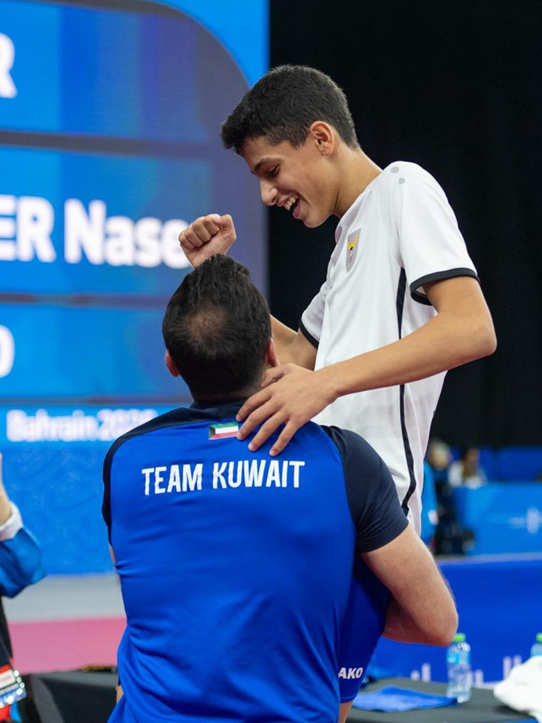 Kuwait's Nasser Al-Saqer wins Kuwait's 1st medal at Asian Youth Games in the Teqball competition