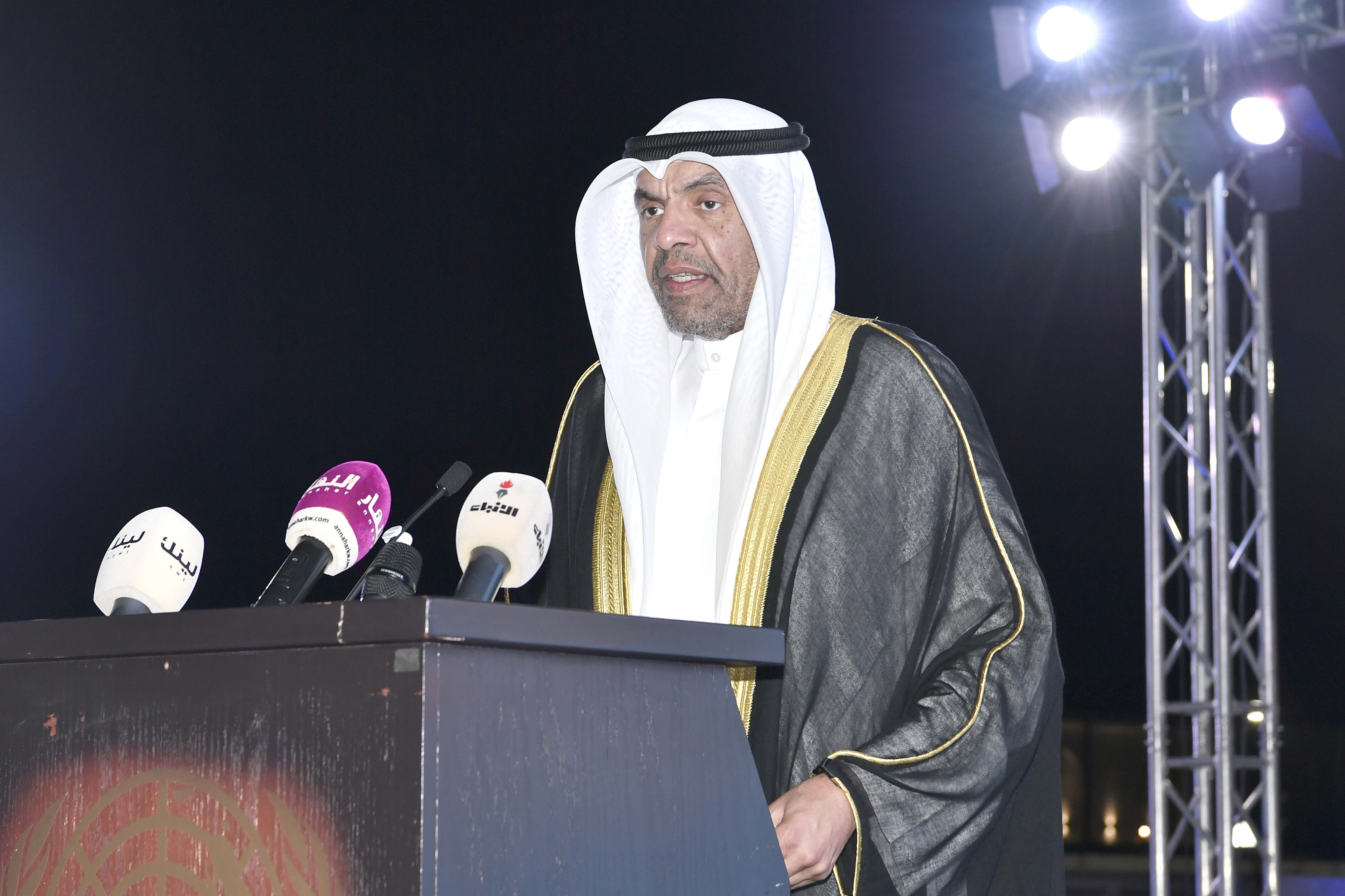 وزير الخارجية عبدالله اليحيا يلقي كلمته خلال احتفالية (يوم الأمم المتحدة) التي أقامتها بعثة الأمم المتحدة لدى دولة الكويت بمناسبة مرور 80 عاما على إعلان ميثاق (المنظمة)