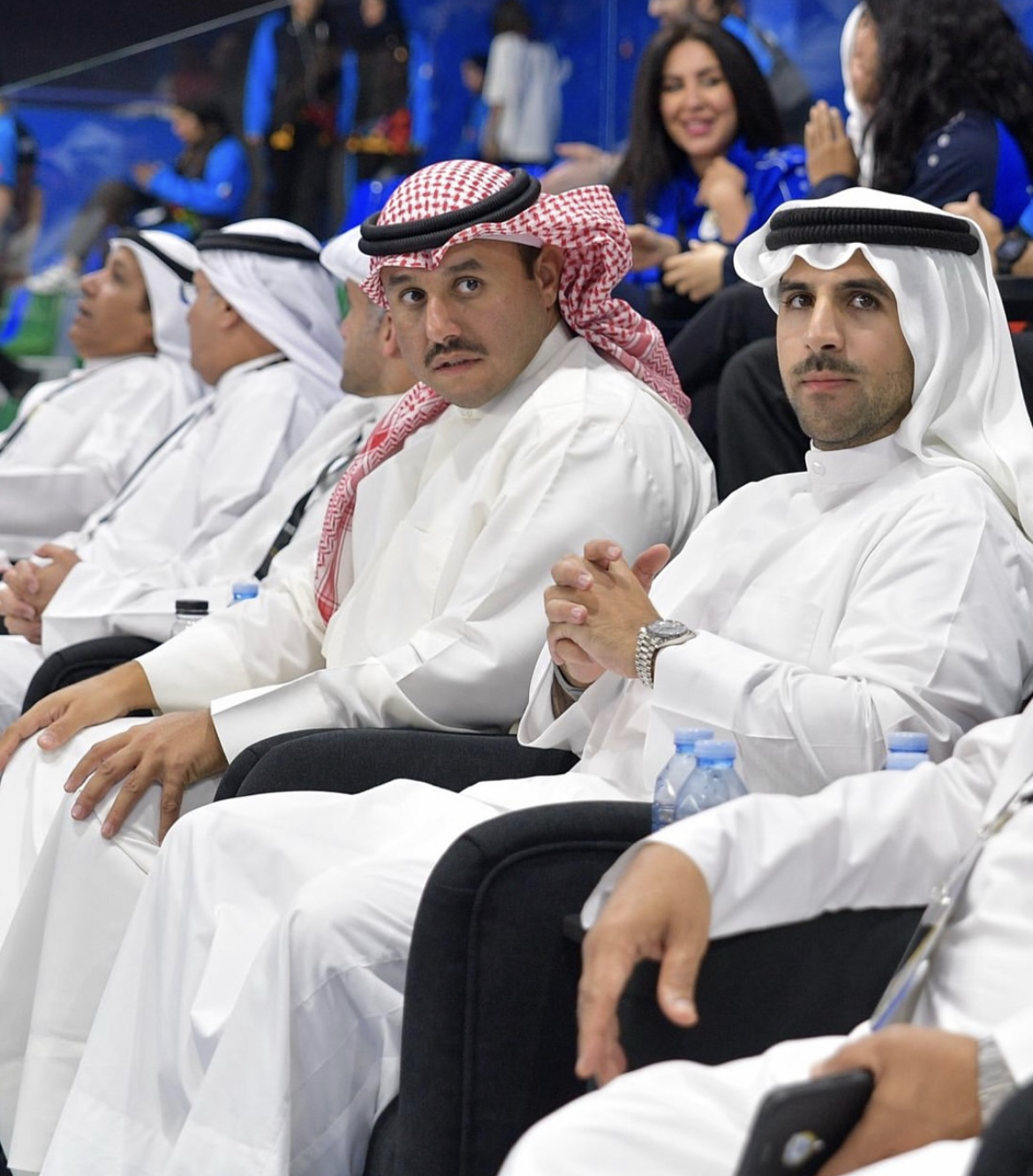 حضور رئيس اللجنة الأولمبية الكويتية الشيخ فهد ناصر الصباح ونائب الرئيس الشيخ مبارك فيصل الصباح