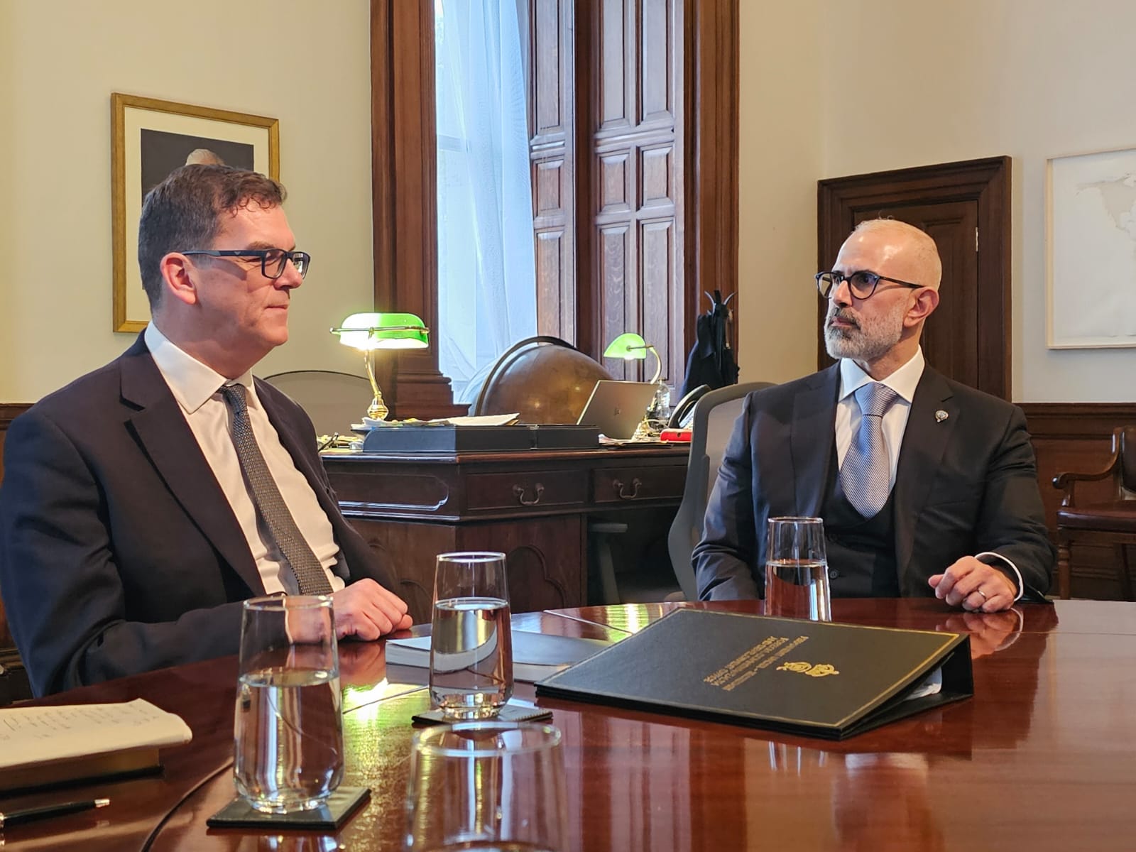 The deputy foreign minister separately met with Sir Oliver Robbins, Permanent Under-Secretary at the Foreign, Commonwealth & Development Office (FCDO), Falconer and Chapman