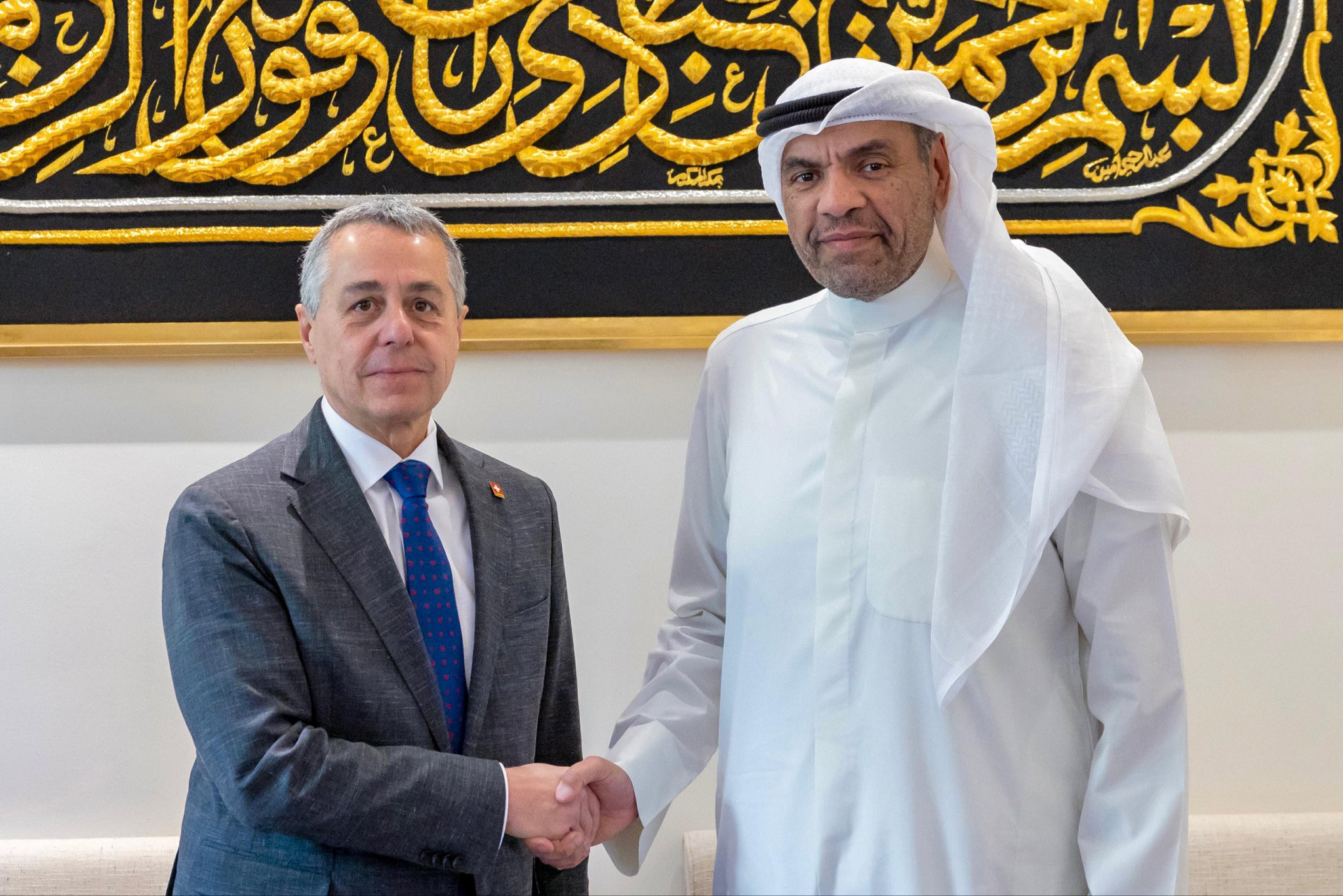 وزير الخارجية عبدالله اليحيا يستقبل وزير خارجية الاتحاد السويسري إغناسيو كاسيس