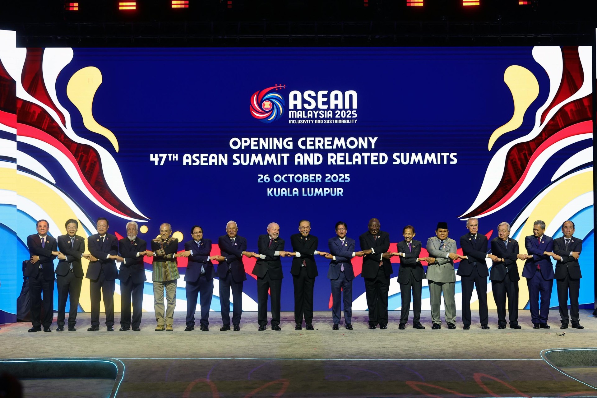 Regional and world leaders at the opening of the 47th ASEAN Summit in Kuala Lumpur
