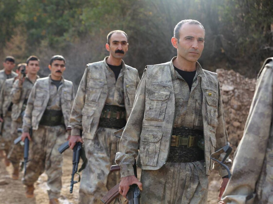 جانب من انسحاب قوات حزب العمال الكردستاني من تركيا