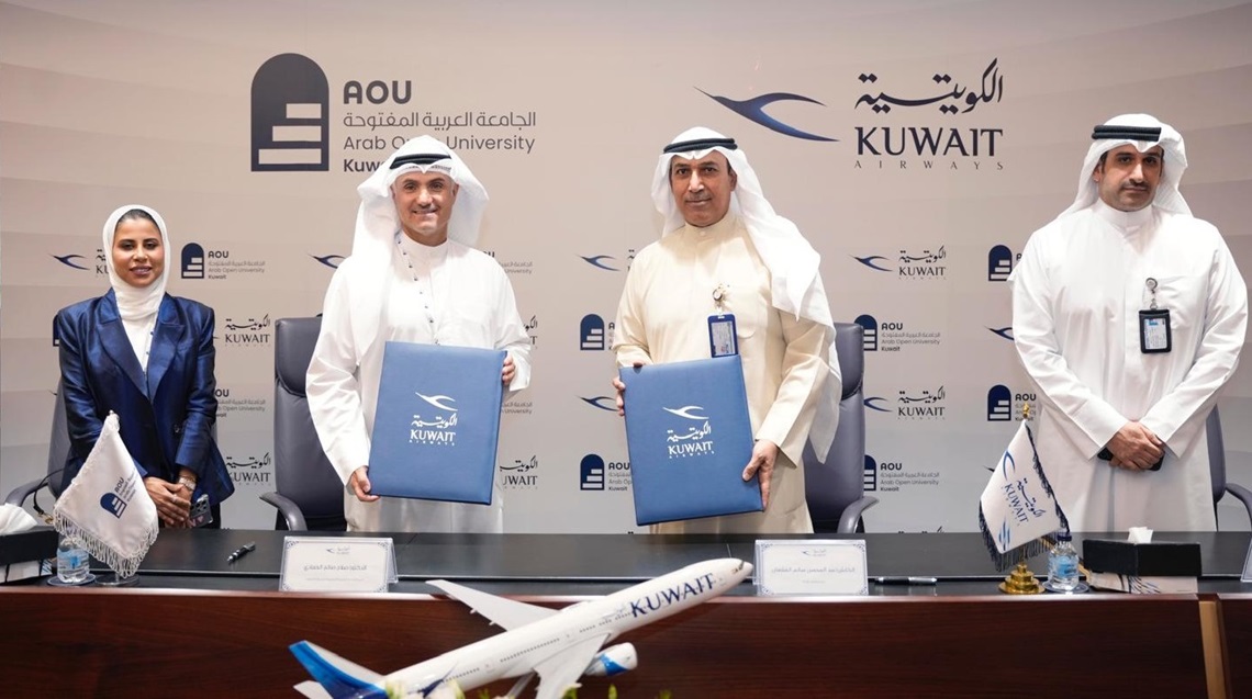 Kuwait Airways signs cooperation protocol with the Arab Open University