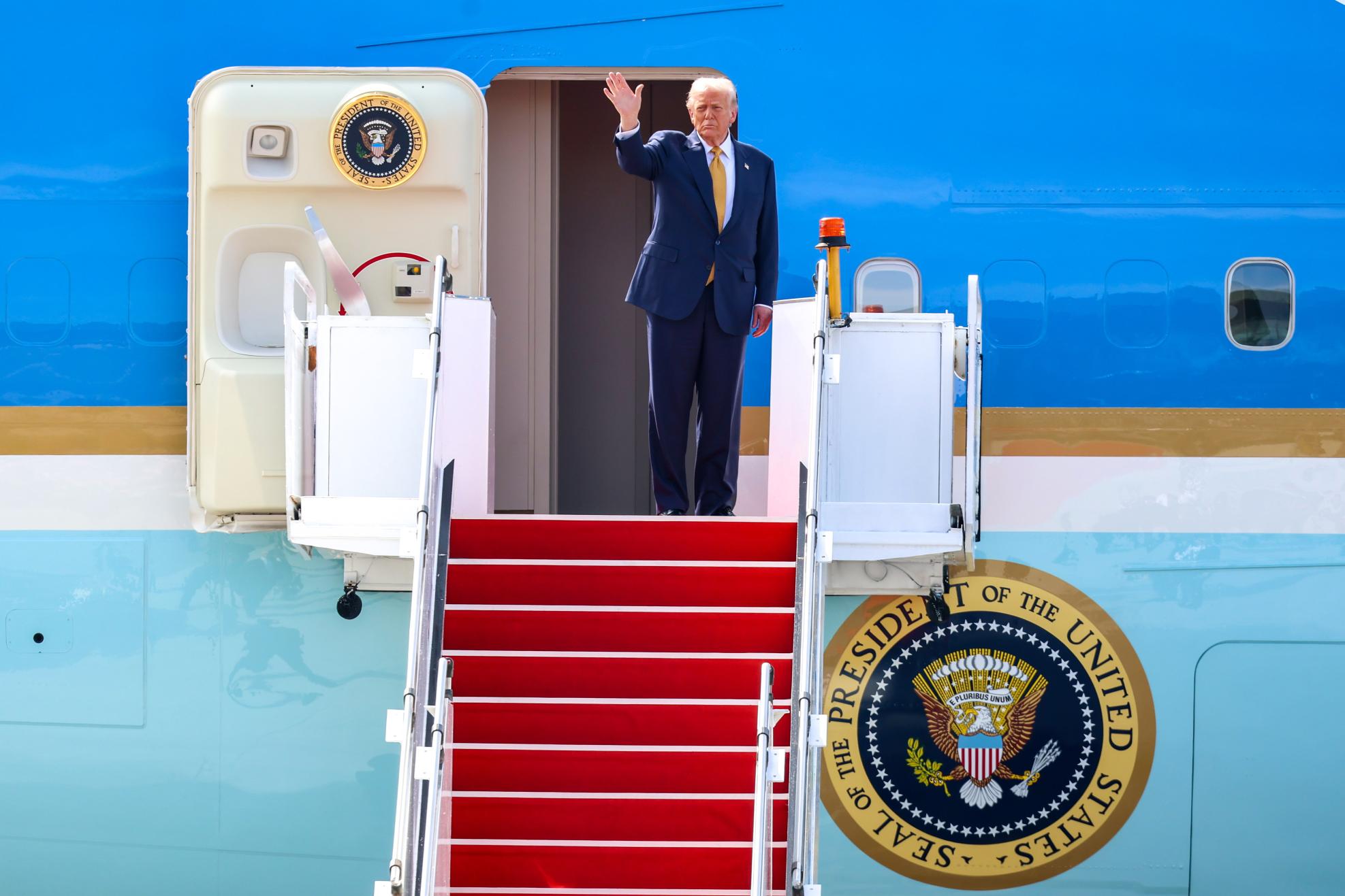 Trump departs from Malaysia after attending the 47th Association of Southeast Asian Nations (ASEAN) Summit