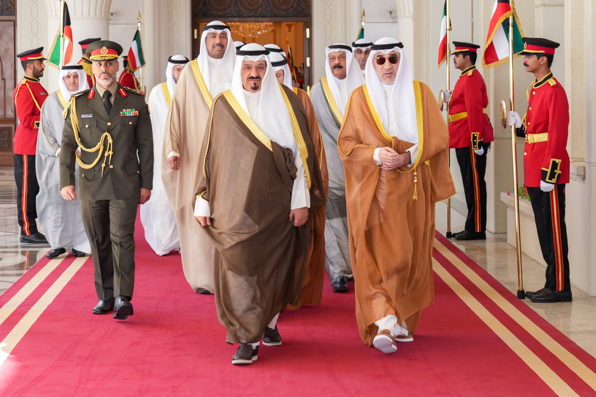 Representative of His Highness the Amir His Highness the Prime Minister and his accompanying delegation departs to Egypt