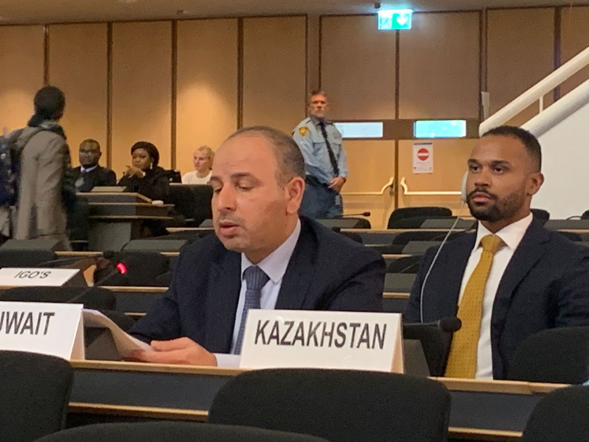 The Permanent Representative of Kuwait to the United Nations and other international organizations in Geneva, Ambassador Nasser Al-Hayen