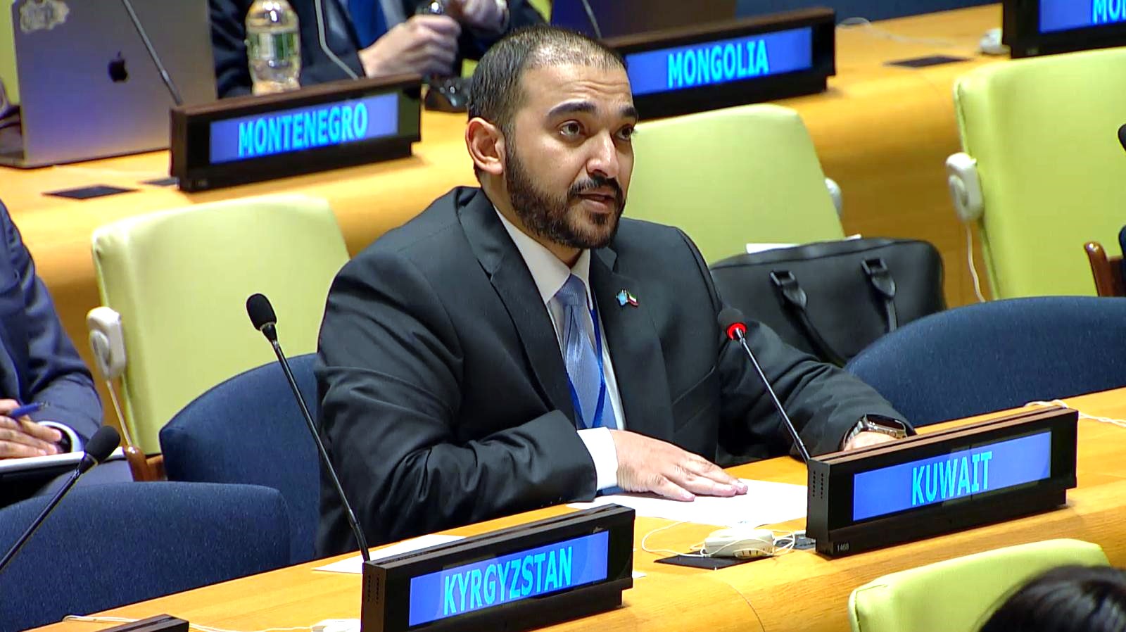 Le représentant du Groupe du CCG, l’attaché diplomatique koweïtien, Faissal Al-Fawzan.