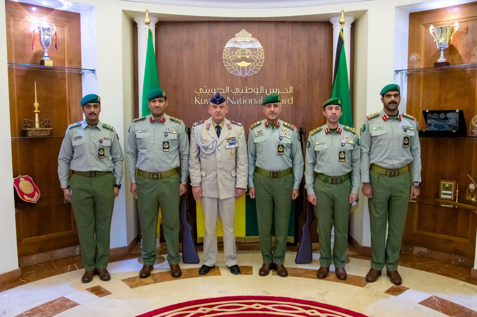 Kuwait National Guard Undersecretary with the German Military Attache to Kuwait