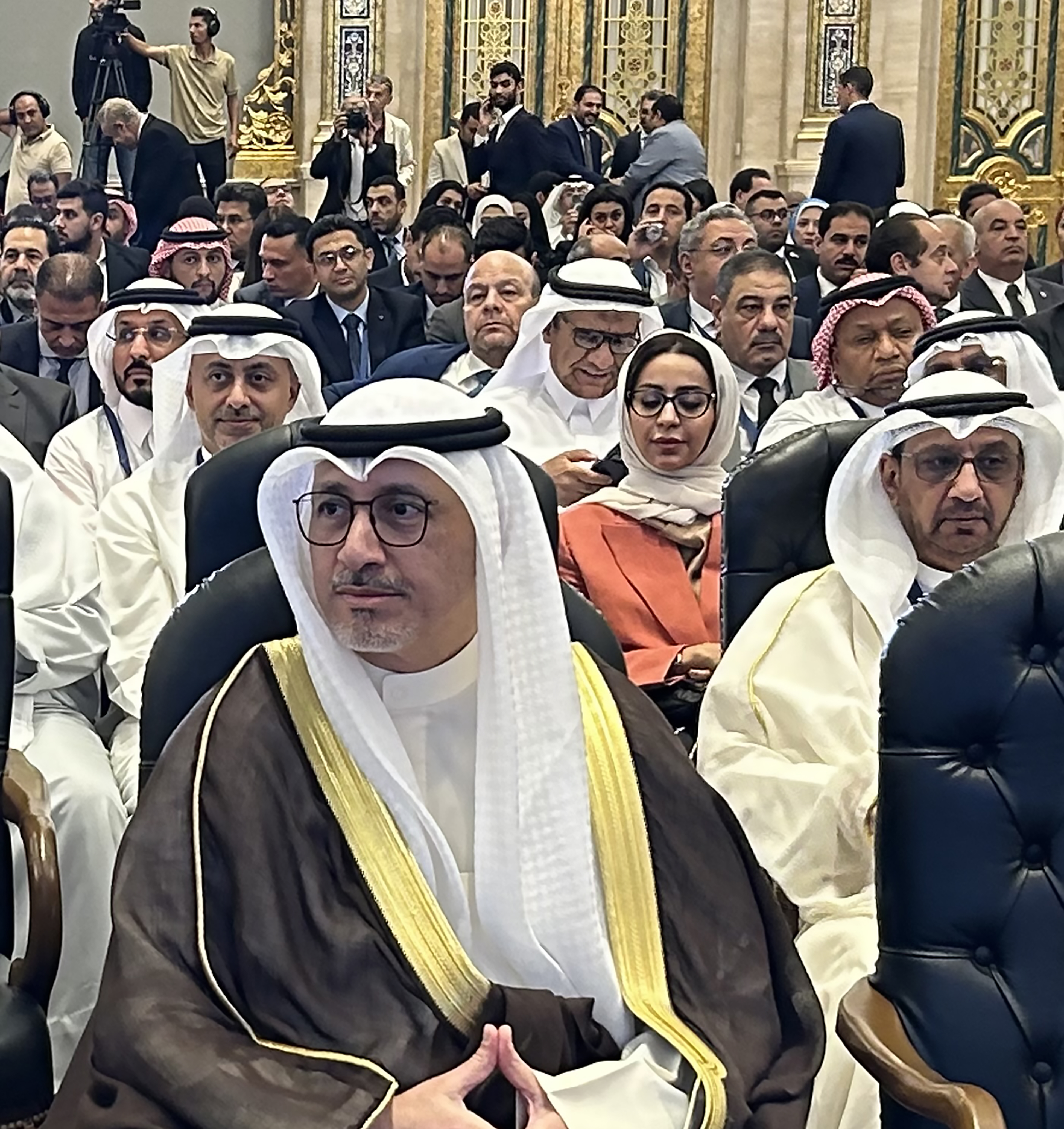 Kuwaiti Minister of Commerce and Industry Khalifa Al-Ajil heads Kuwait's delegation to the Egyptian-Gulf Trade and Investment Forum