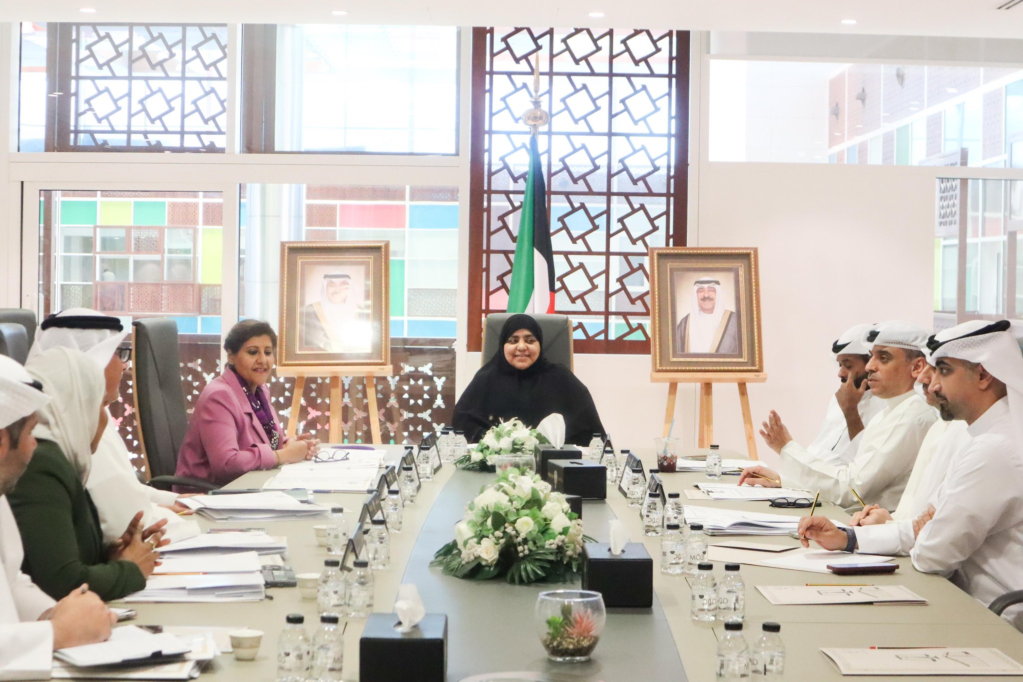 The ministry's Acting Undersecretary and the committee's head Awatef Al-Sanad chairs the meeting