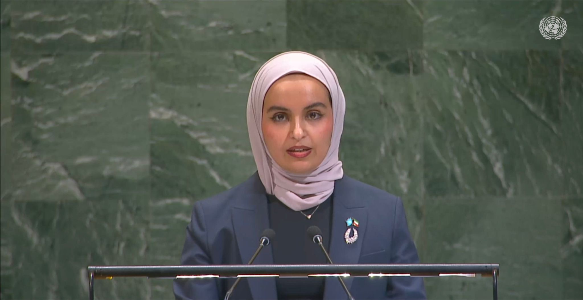 L'attachée diplomatique de la mission permanente du Koweït auprès des Nations unies, Jana Al-Dhafiri