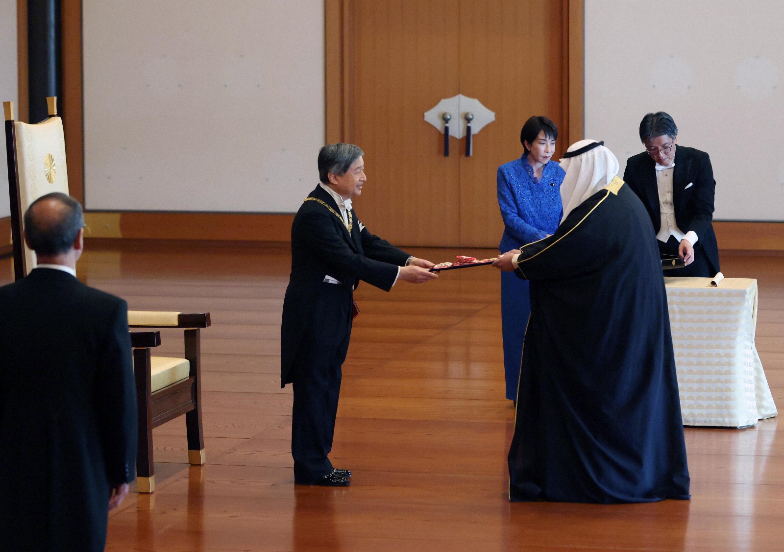 Emperor Naruhito of Japan confers upon Sheikh Nasser Al-Mohammad  Japan's top national decoration, The Order of the Rising Sun