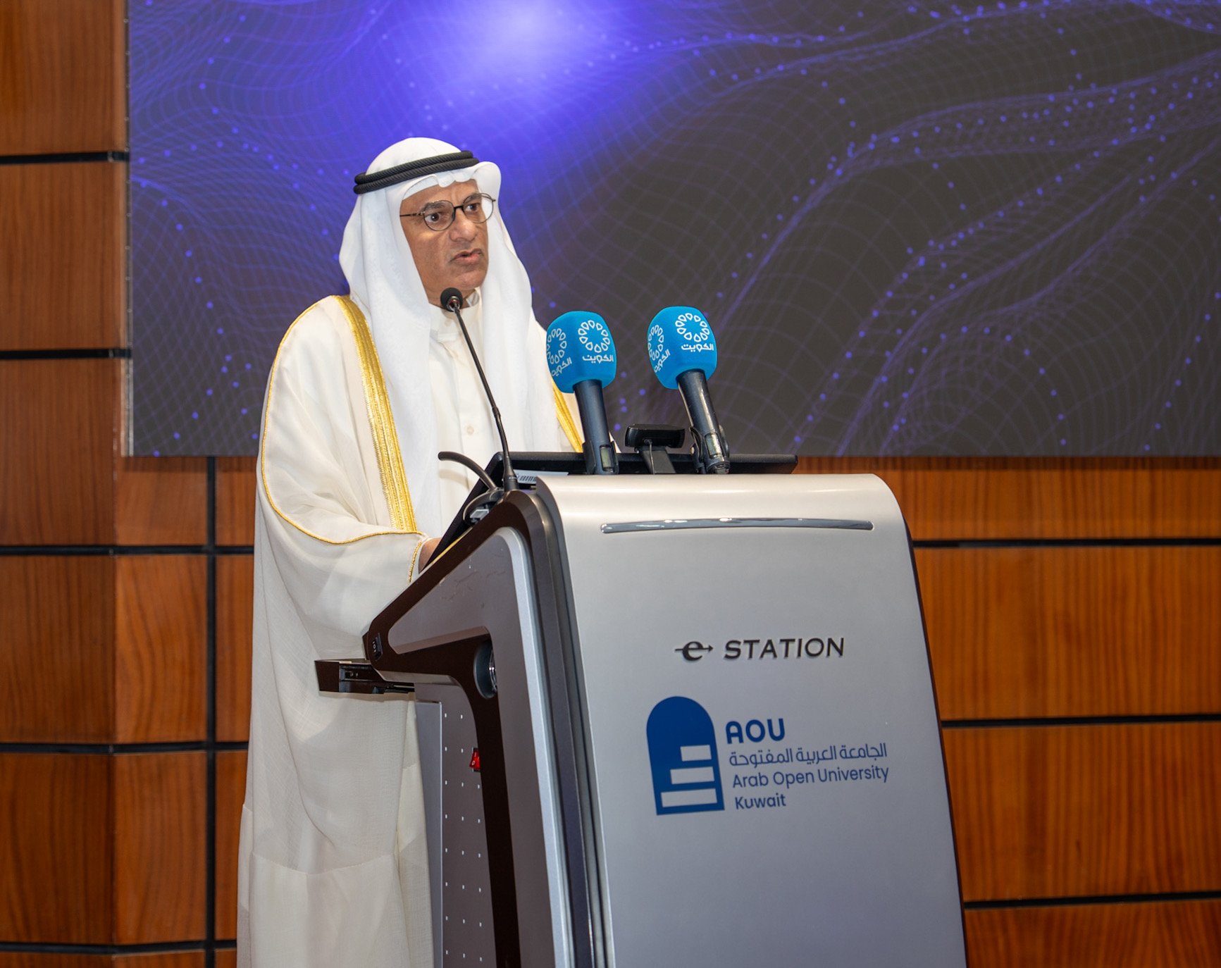 وزير التعليم العالي والبحث العلمي الدكتور نادر الجلال يلقي كلمته الافتتاحية