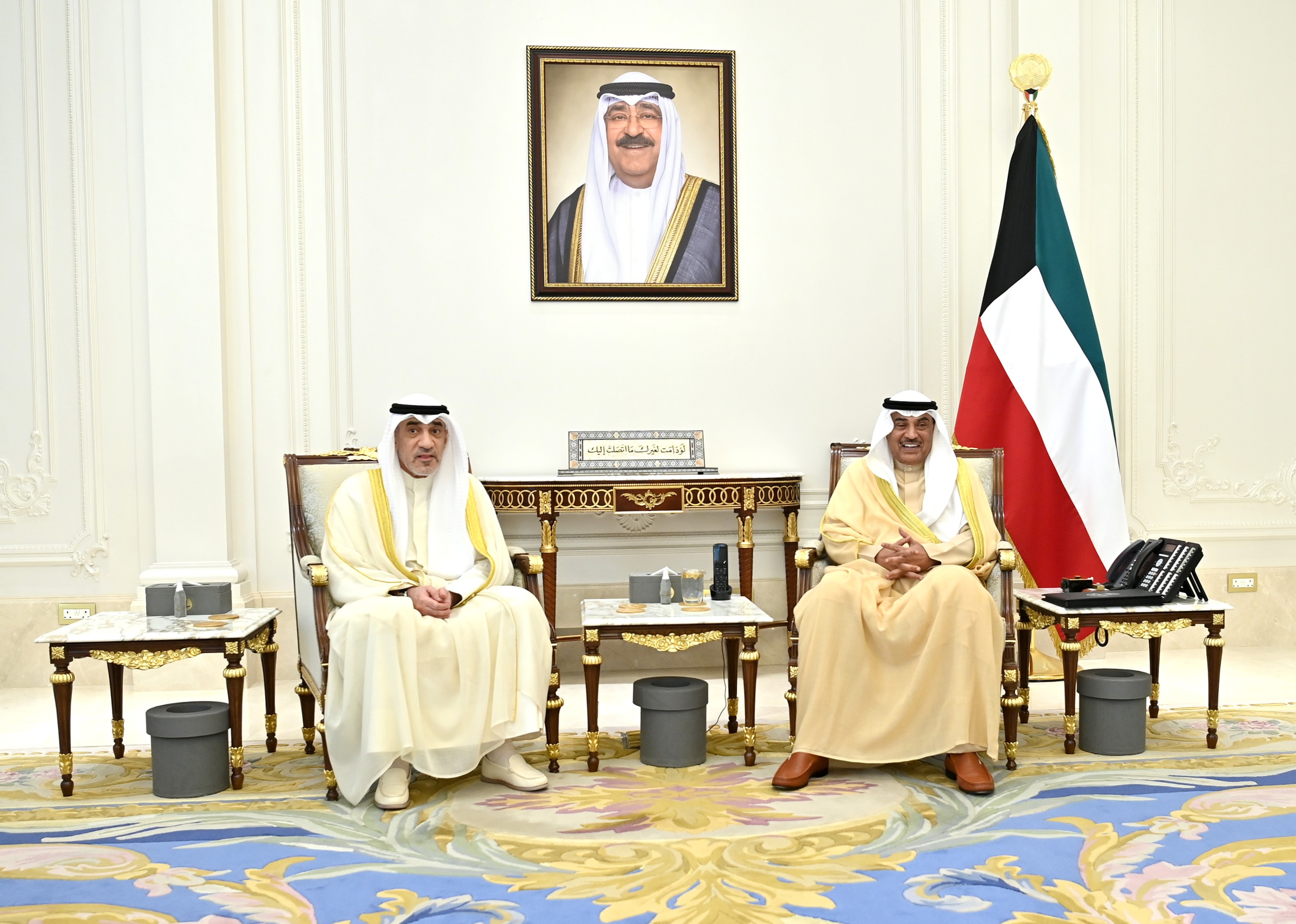 His Highness the Crown Prince receives Kuwait's First Deputy Prime Minister and Minister of Interior
