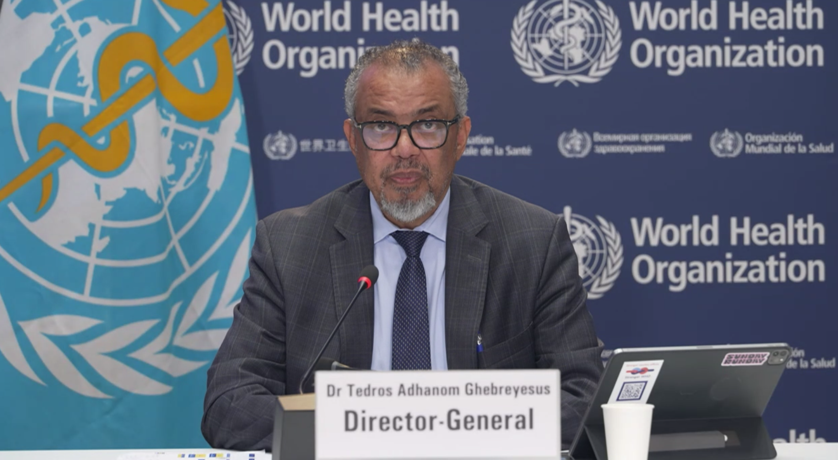 Le Directeur général de l’OMS, Tedros Adhanom Ghebreyesus