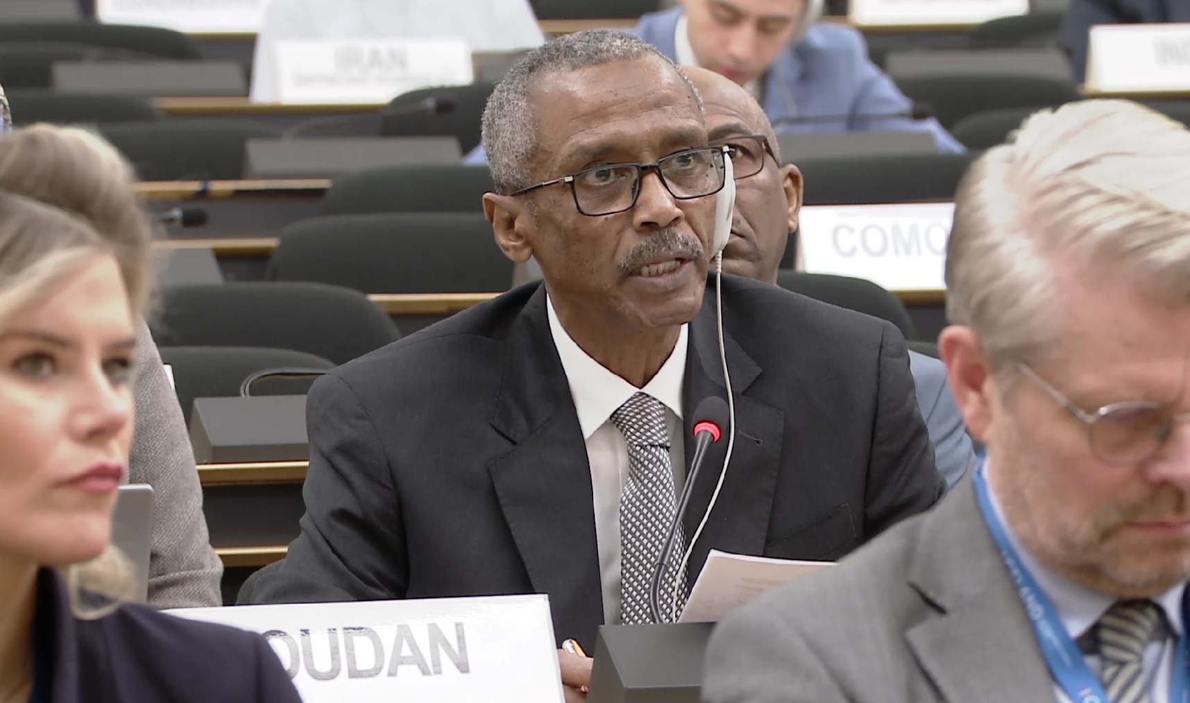 Sudan's Permanent Representative to the United Nations in Geneva Ambassador Hassan Hamid