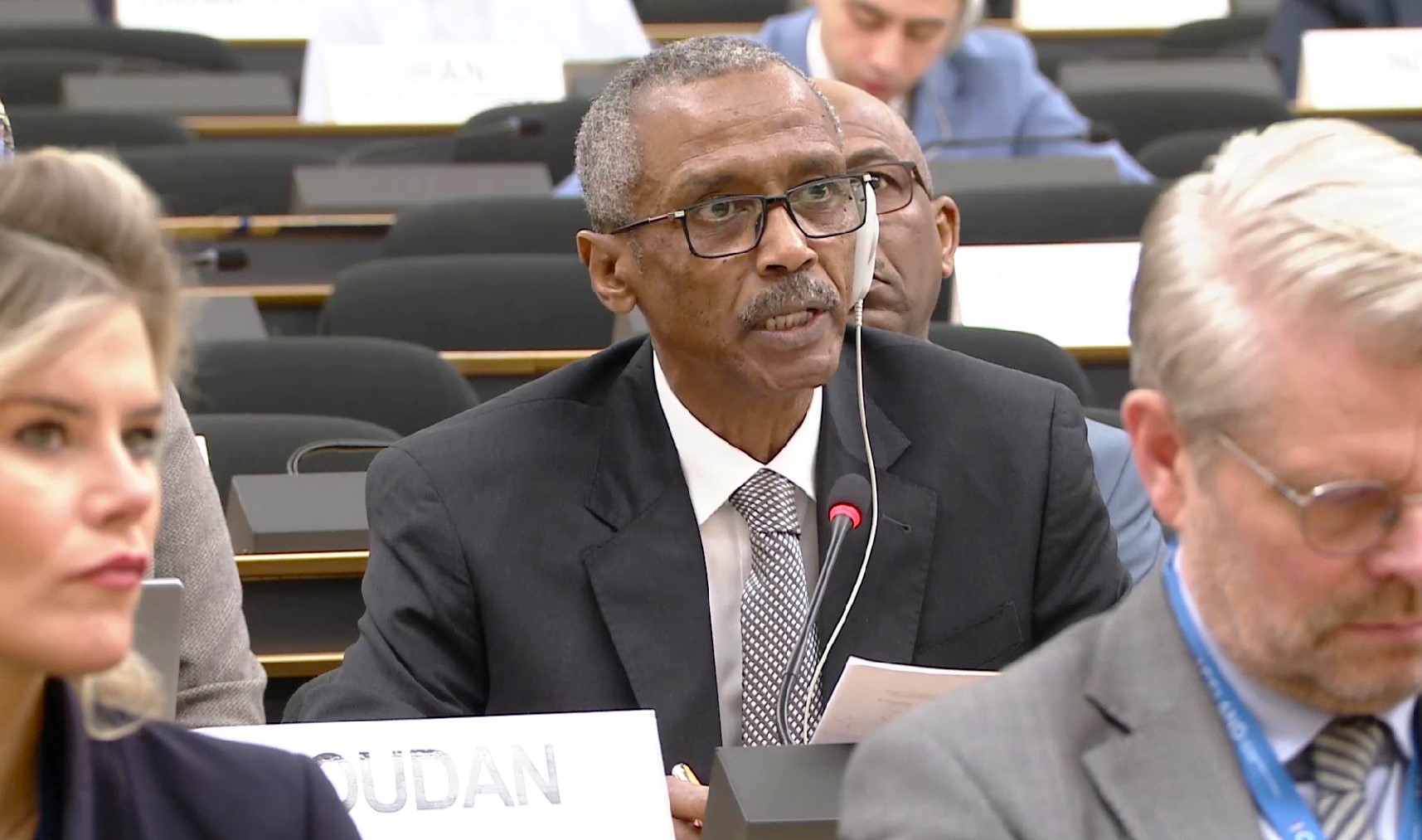 L’ambassadeur Hassan Hamid, représentant permanent du Soudan auprès des Nations unies à Genève.