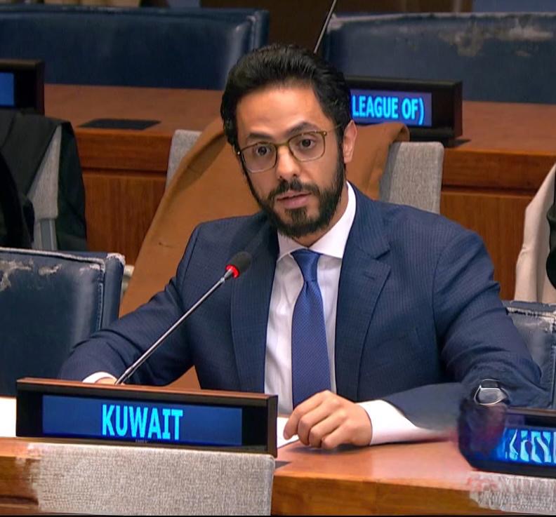 السكرتير الثاني بوفد الكويت الدائم لدى الأمم المتحدة فهد العجمي