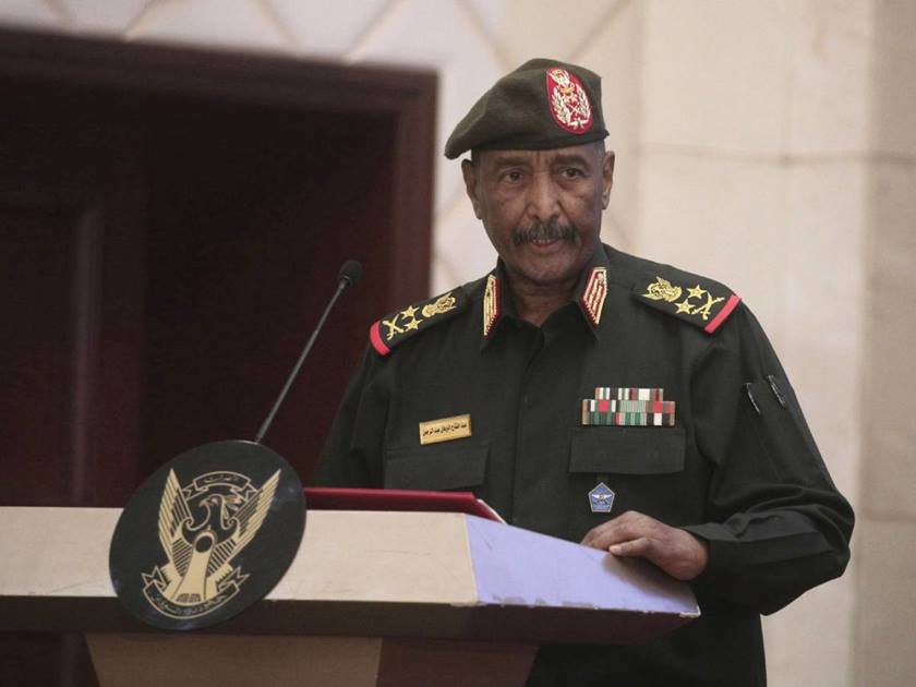 رئيس مجلس السيادة الانتقالي السوداني قائد الجيش الفريق أول عبدالفتاح البرهان