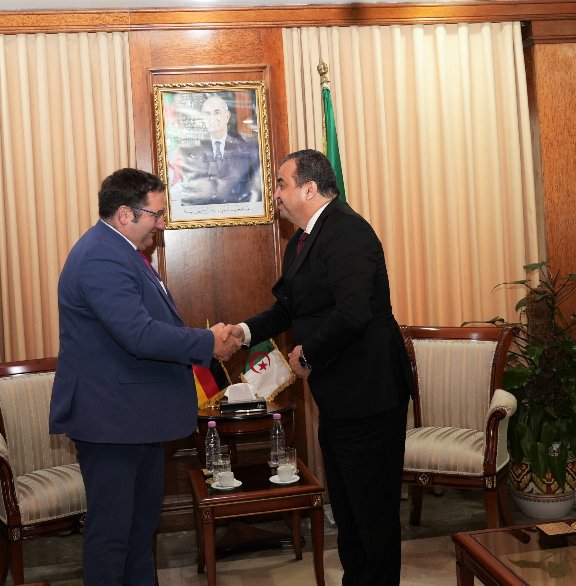 جانب من المباحثات الثنائية العلاقات الجزائرية الألمانية في مجالات المحروقات وصناعة النفط والغاز