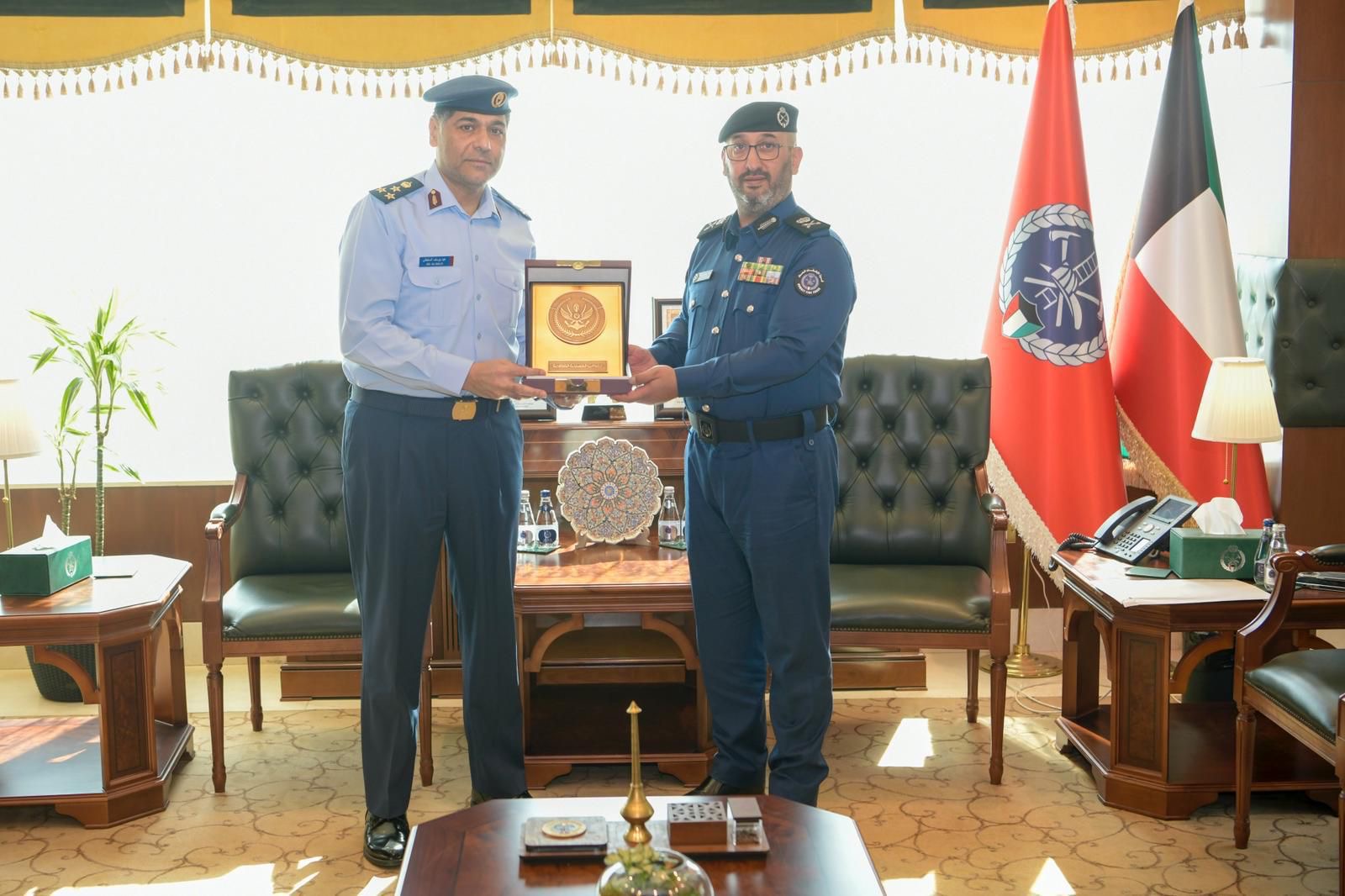 Chief of Kuwait Fire Force discusses cooperation with Qatari Military Attache