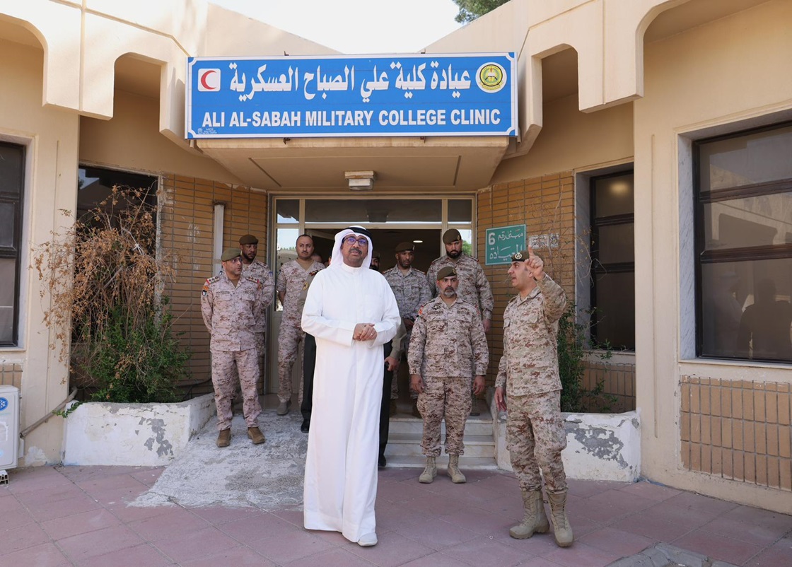 Kuwaiti Minister of Defense Sheikh Abdullah Ali Al-Abdullah Al-Sabah visites to Ali Al-Sabah Military College