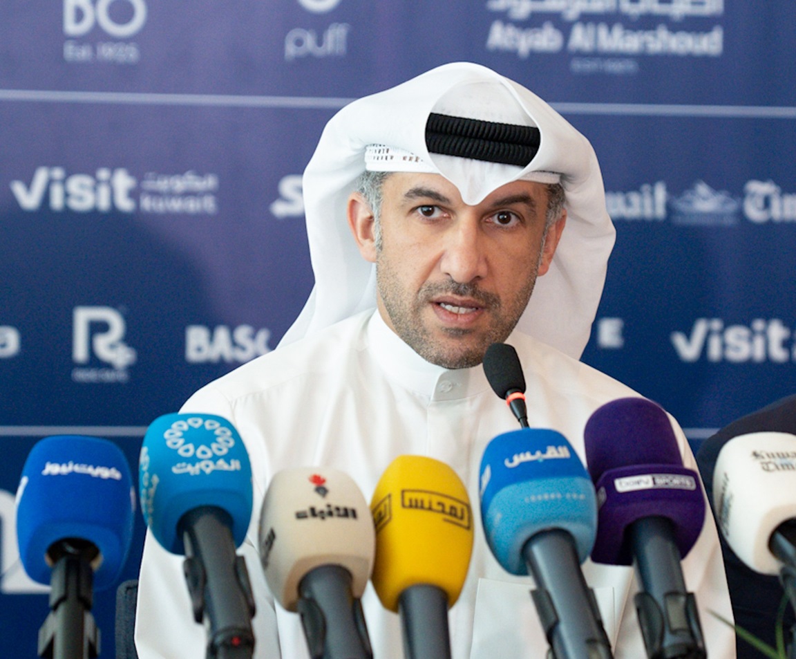 Acting Director General of the Public Authority for Sports, Bashar Abdullah during his speech