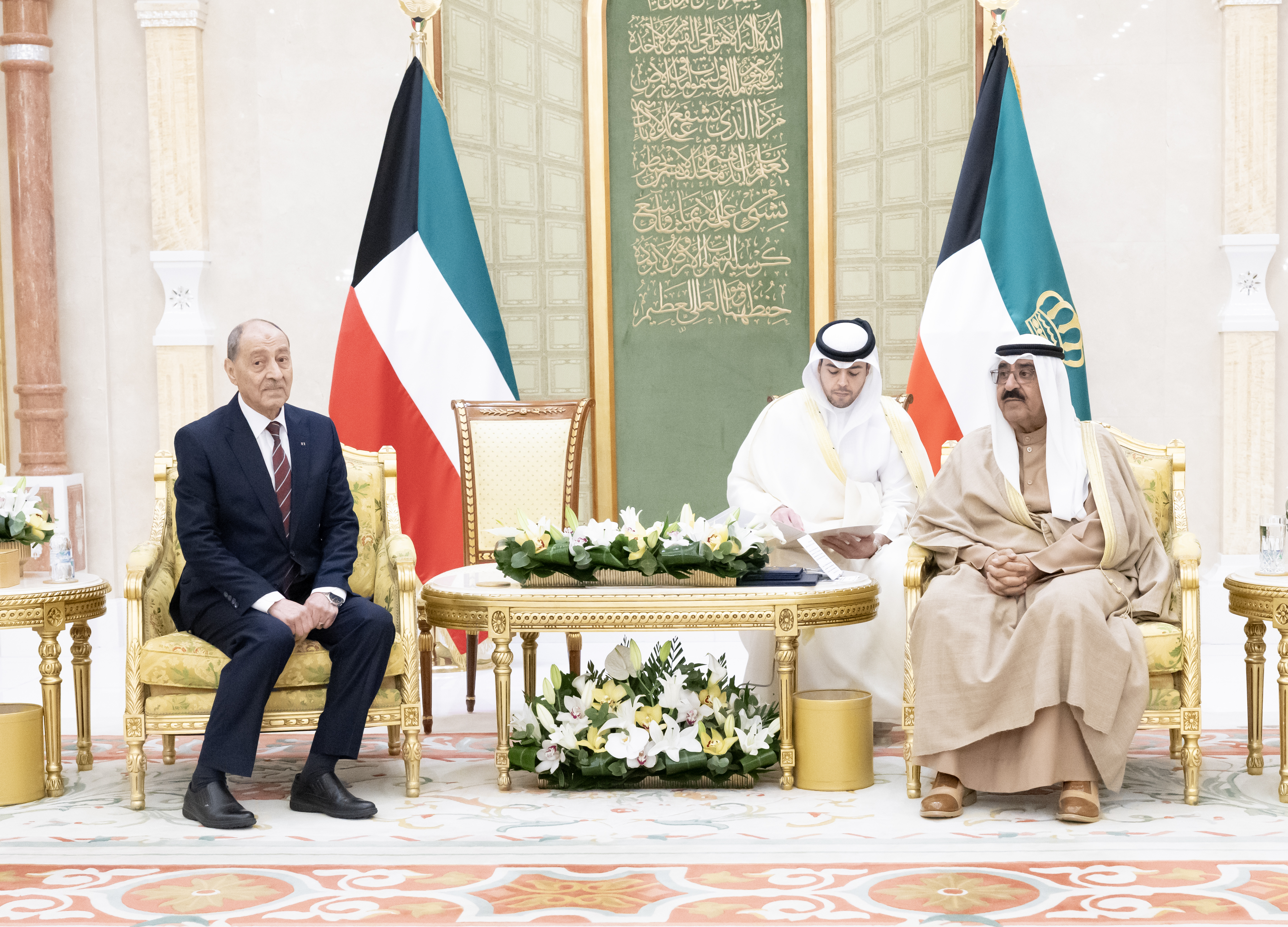 His Highness the Amir receives credentials of newly appointed ambassador of Algeria