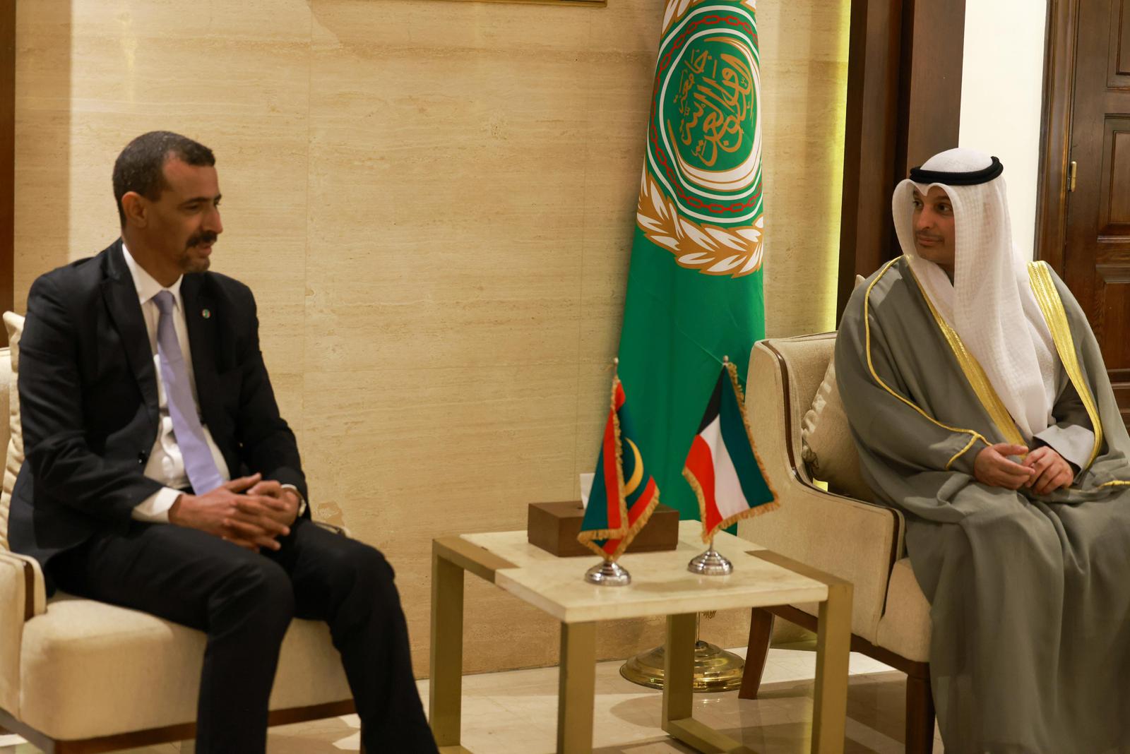Kuwait's Minister of Information with his Mauritanian counterpart