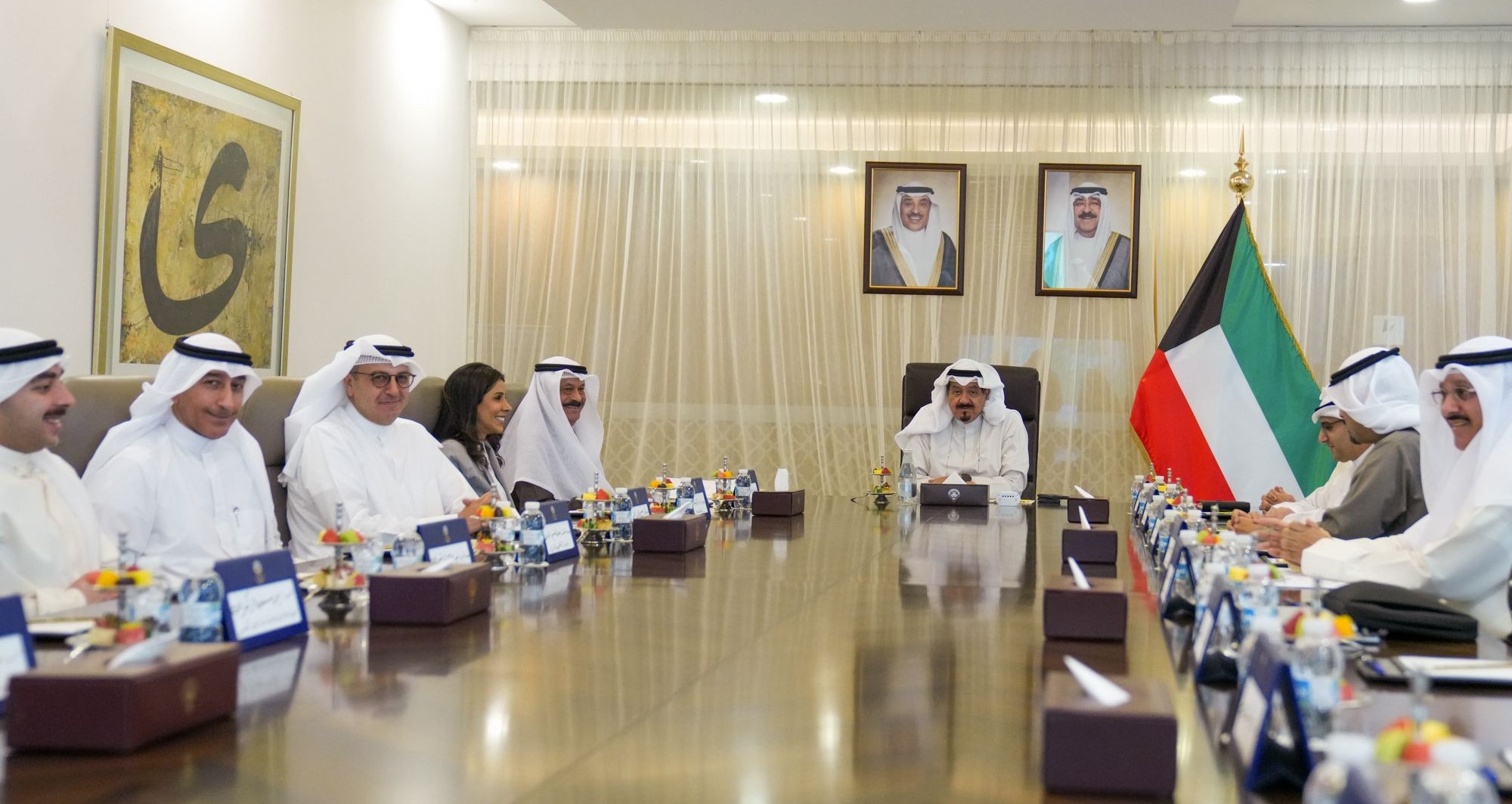 Son Altesse le Premier ministre Cheikh Ahmad Abdallah Al-Ahmad Al-Sabah lors de 36e réunion du Comité ministériel chargé du suivi des grands projets de développement.