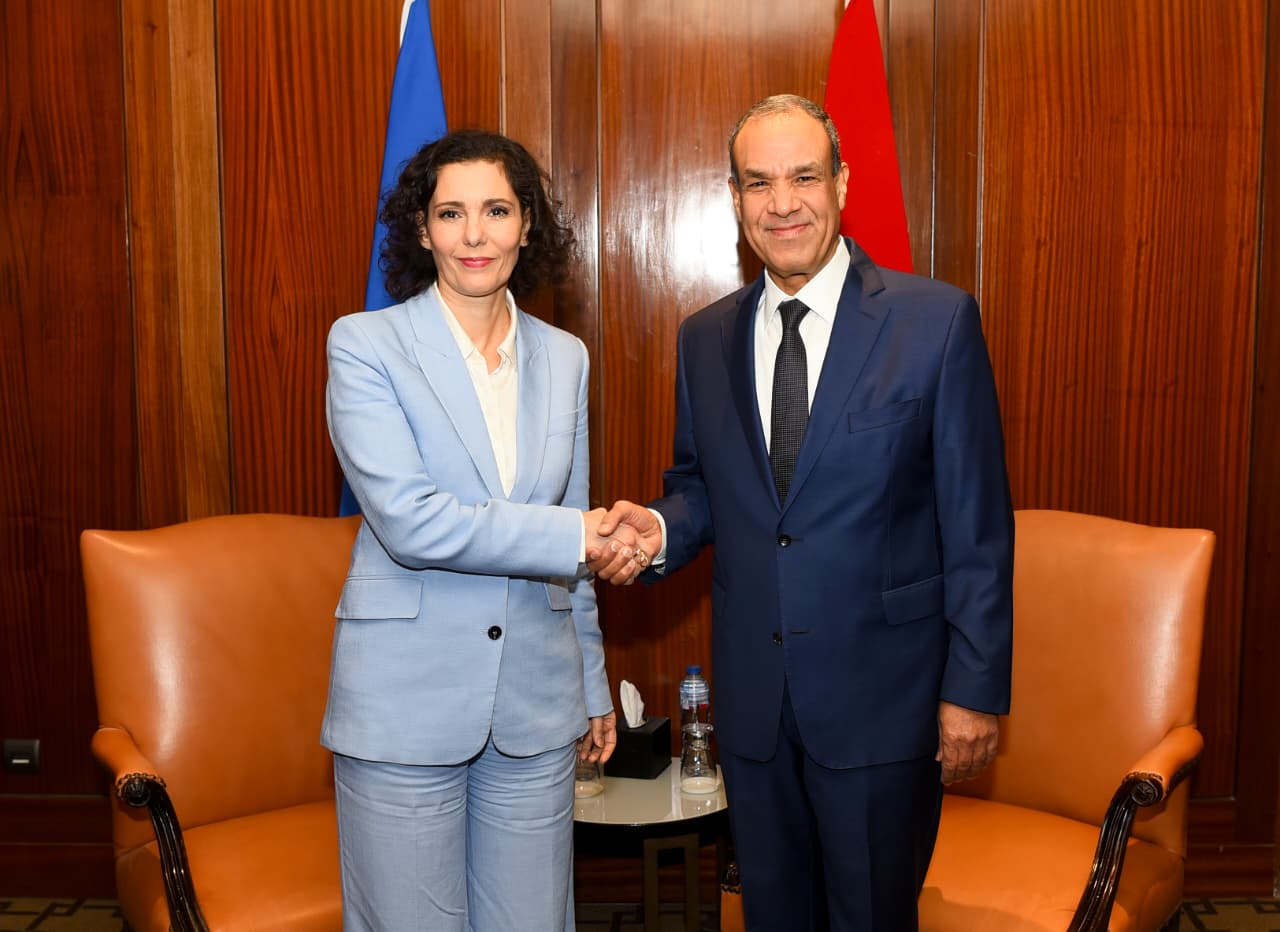 وزير الخارجية المصري بدر عبدالعاطي مع مفوضة الاتحاد الاوروبى لإدارة الأزمات حاجة لحبيب