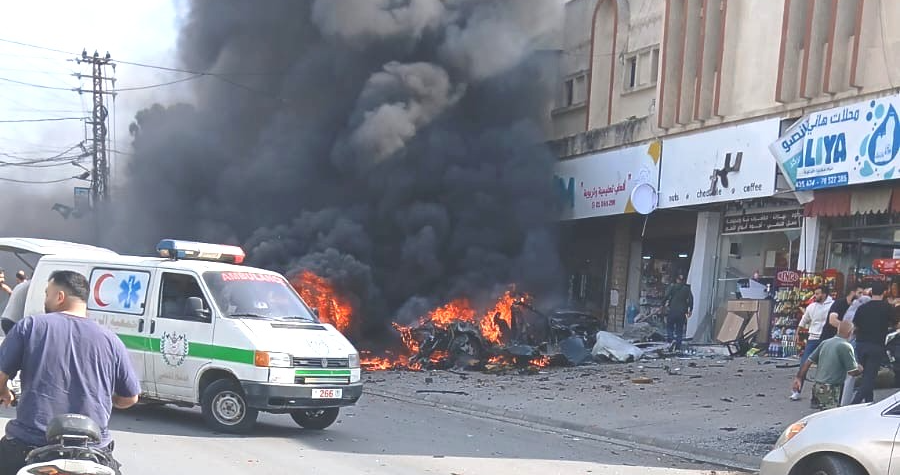 الاحتلال الاسرائيلي يستهدف بغارة سيارة جنوبي لبنان