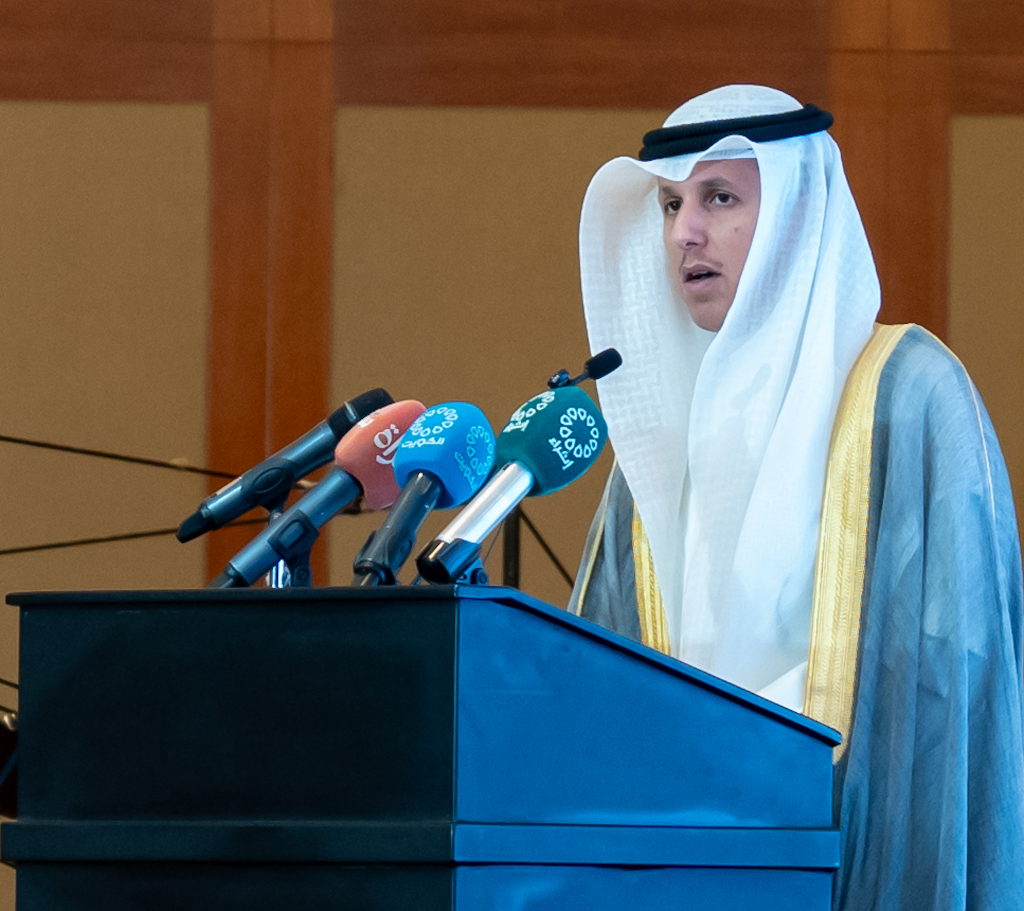 وزير الأوقاف والشؤون الإسلامية الدكتور محمد الوسمي خلال كلمته في حفل الندوة 29 لقضايا الزكاة المعاصرة