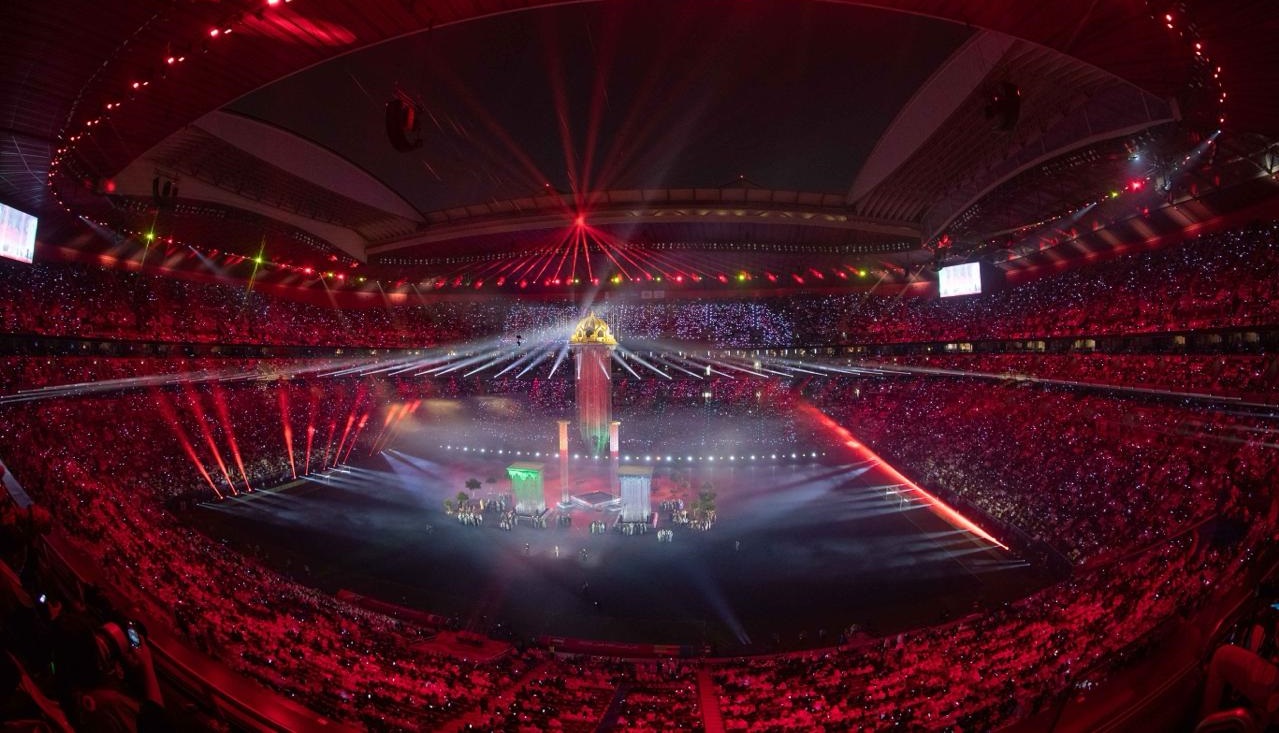 استاد (البيت) يشهد حفل الافتتاح الرسمي لبطولة كأس العرب لكرة القدم في قطر