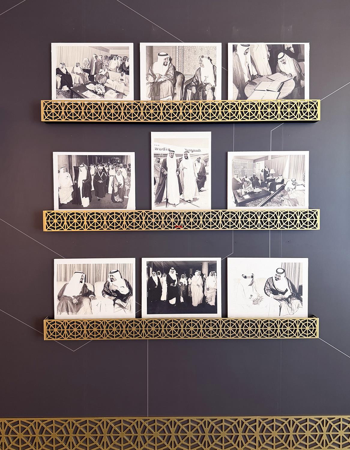 Pictures of founding Gulf leaders that showcase their role in shaping this journey and establishing integral Gulf