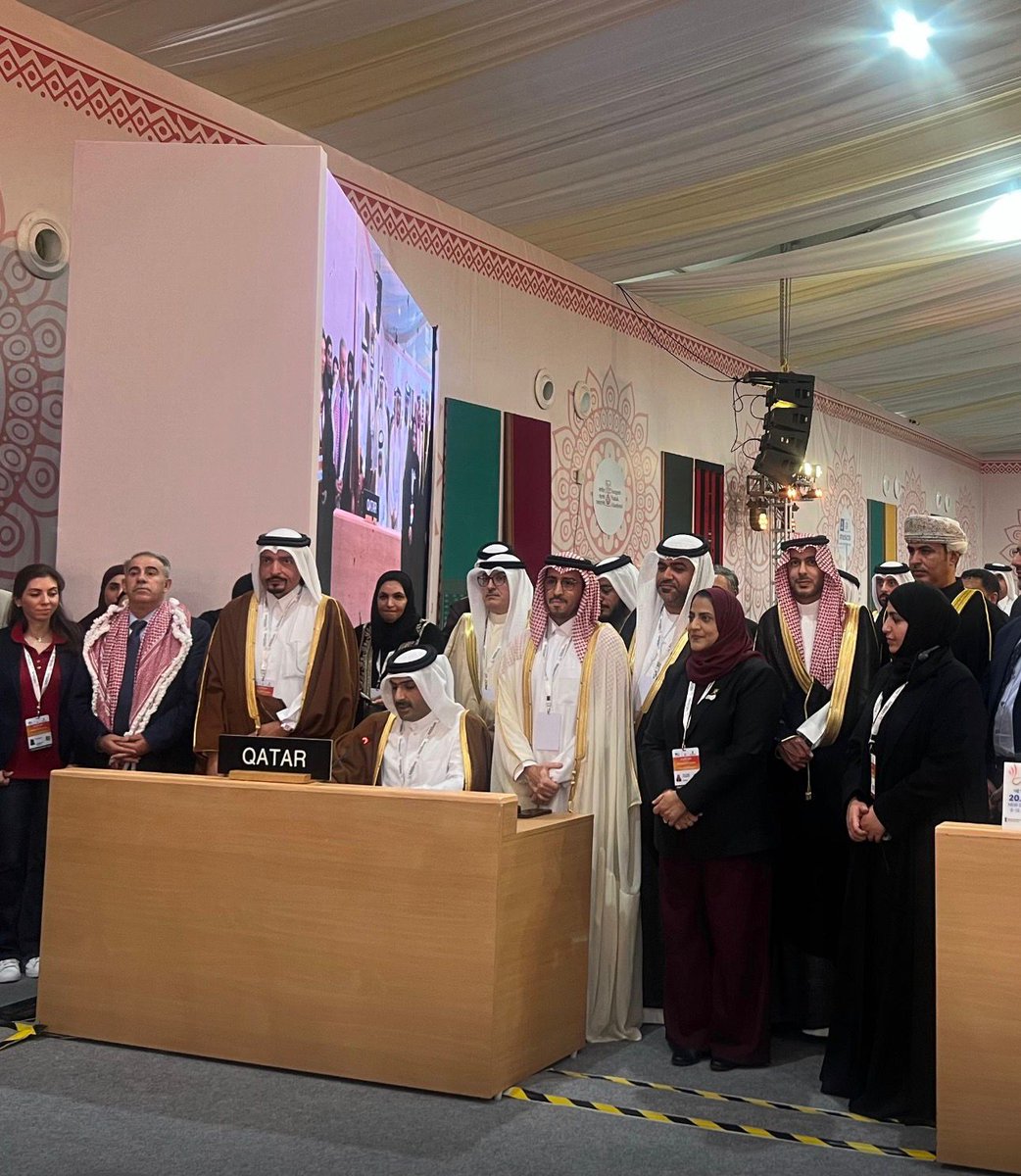 Les délégations arabes après l’enregistrement du « Bicht » sur la liste du patrimoine mondial de l’Unesco